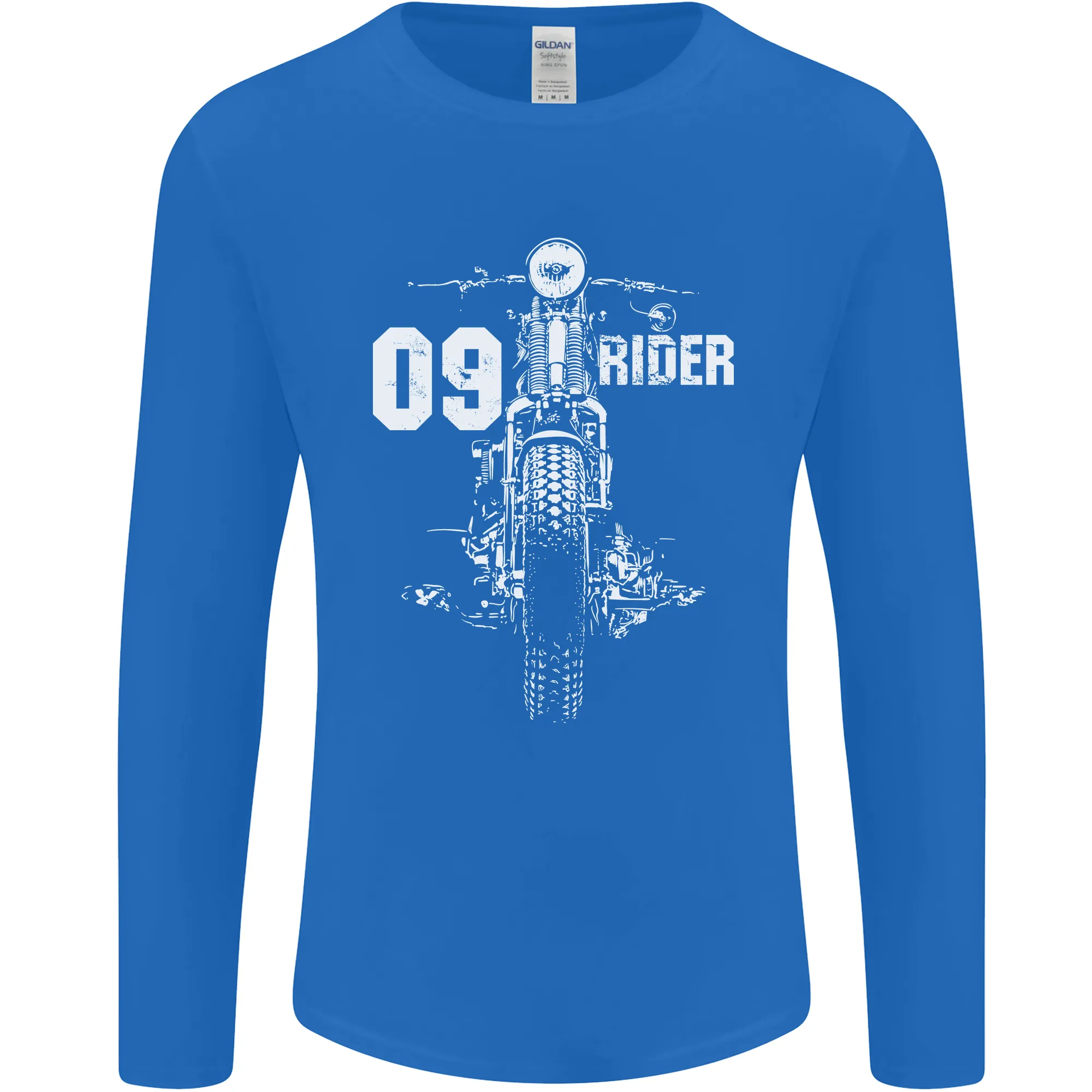 09 Motorbike Rider Biker Motorcycle Mens Long Sleeve T-Shirt