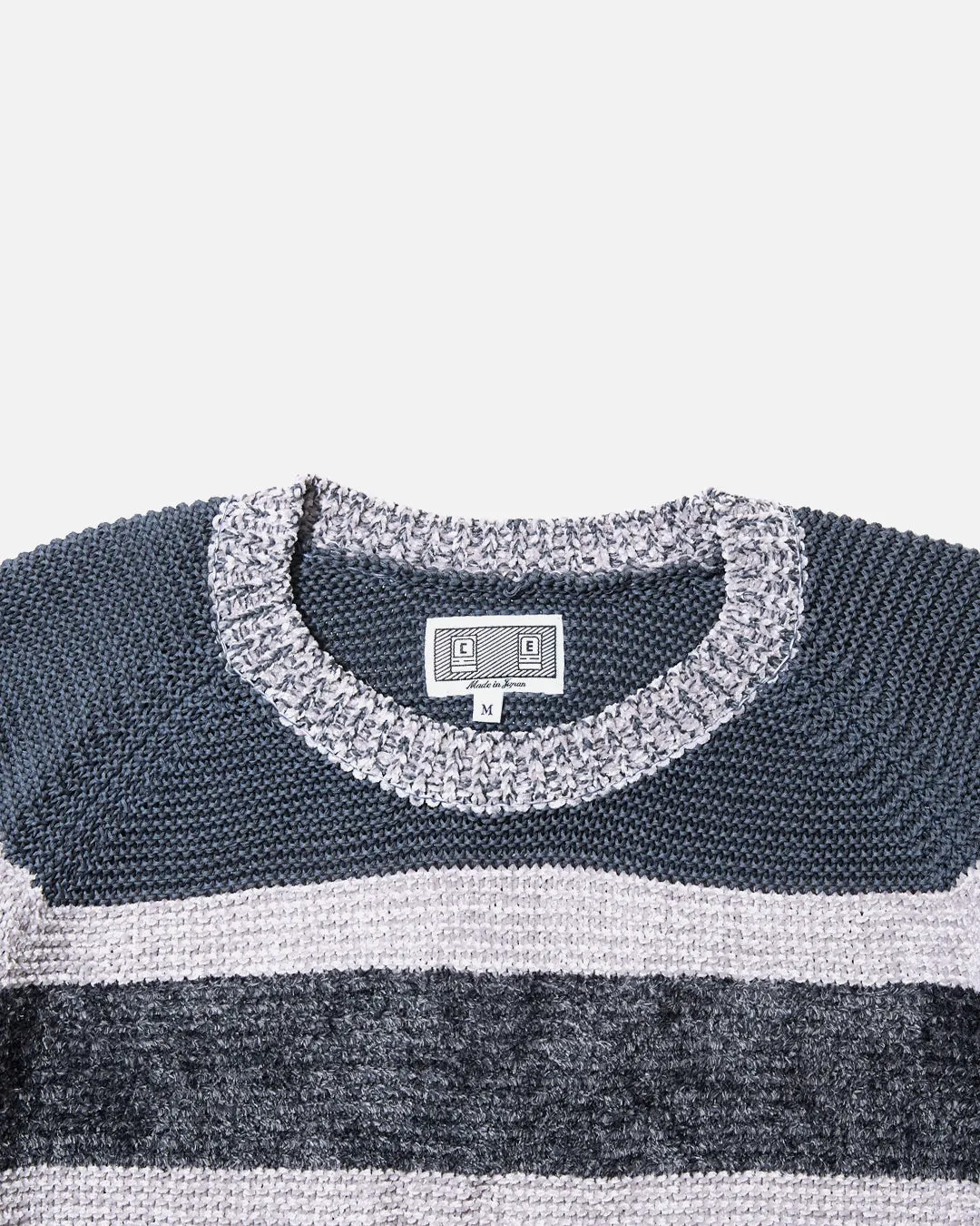 3 Colour Stripe Knit - Grey