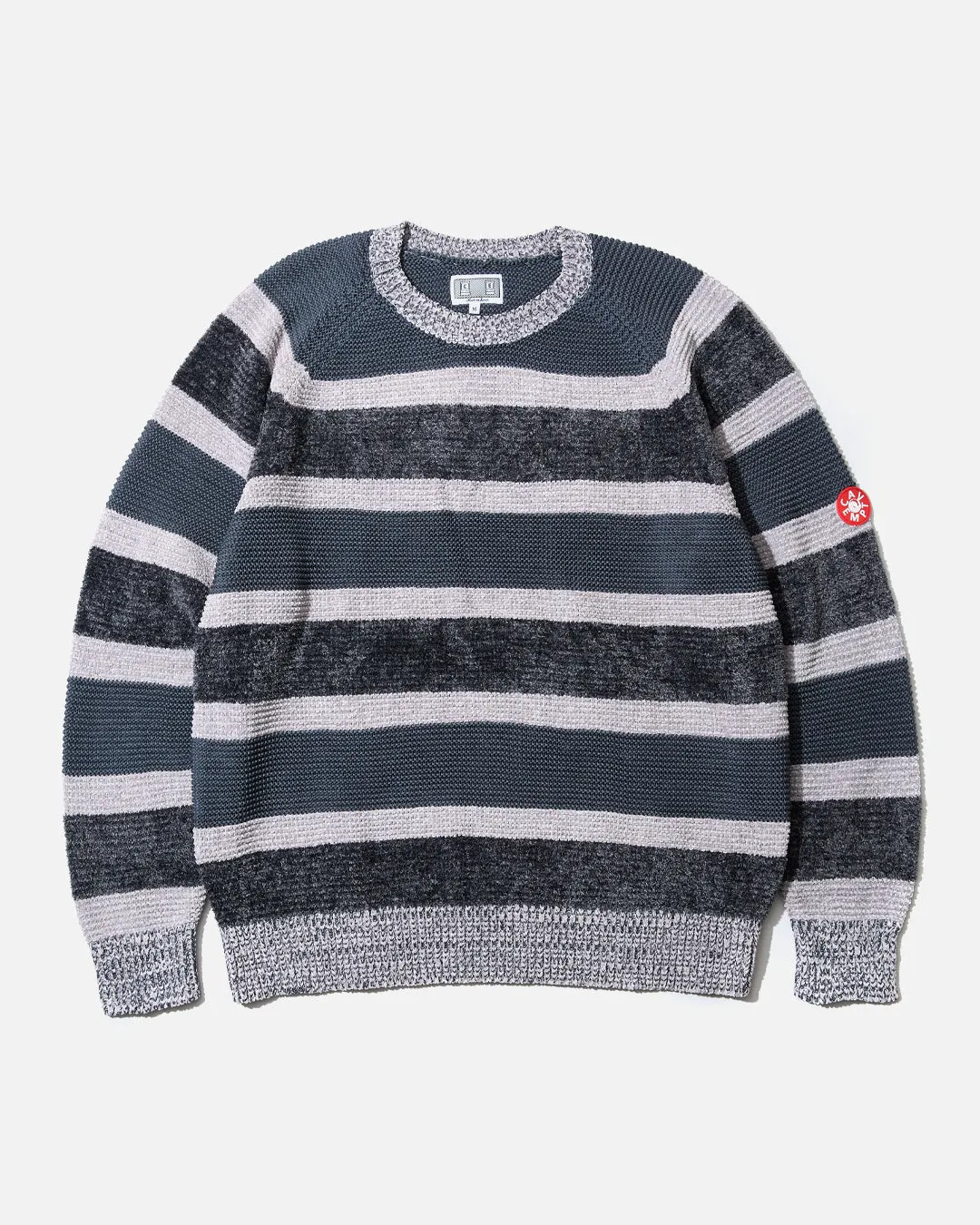 3 Colour Stripe Knit - Grey