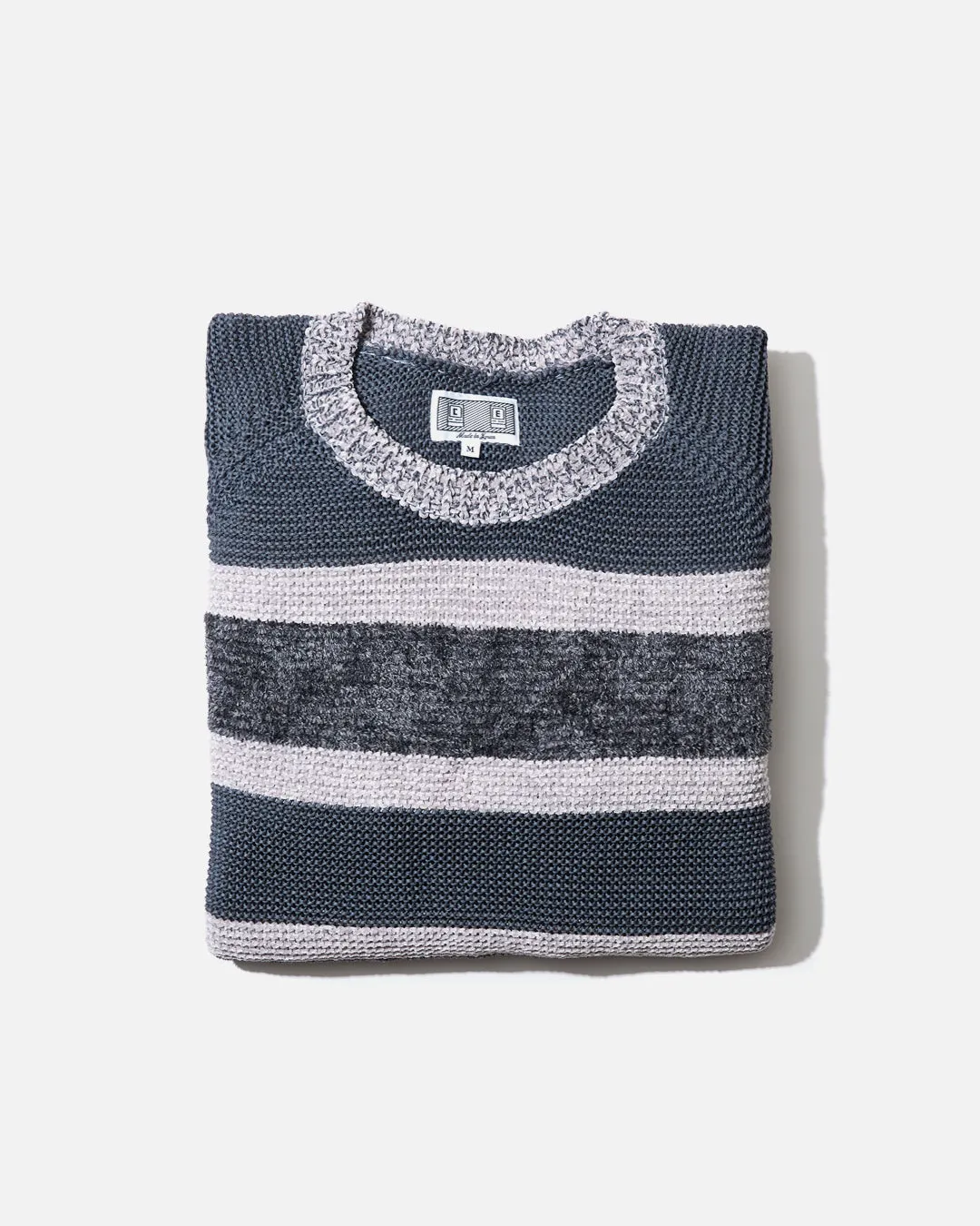 3 Colour Stripe Knit - Grey