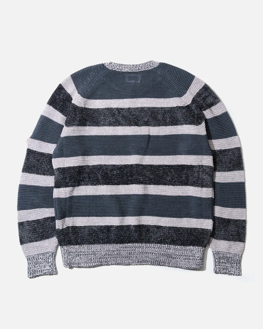 3 Colour Stripe Knit - Grey