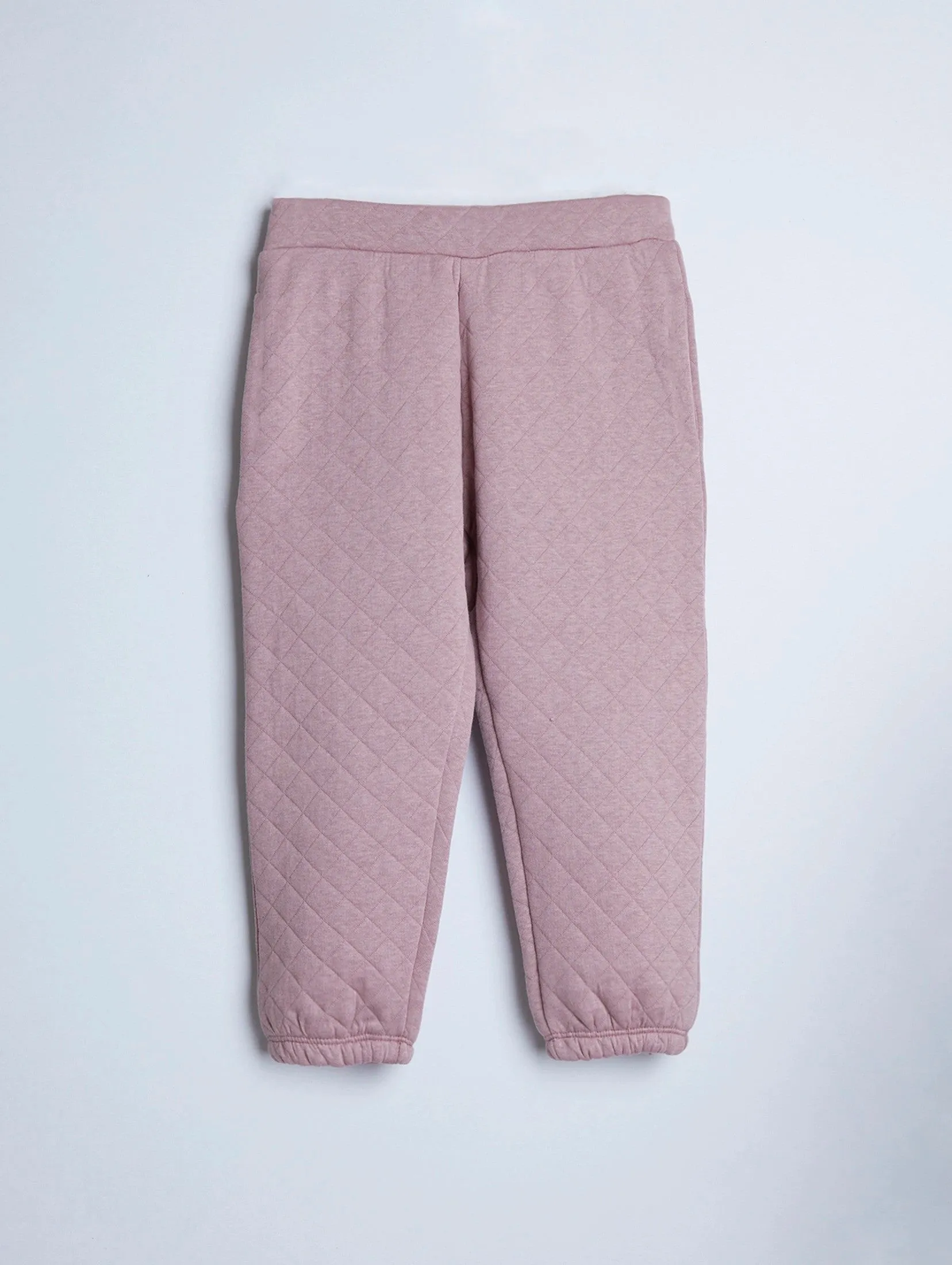 5.10.15 Quilted Warm Dull Tea Pink Sweatshirt & Trouser 2 piece set 13263