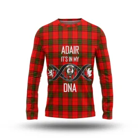 Adair Tartan Long Sleeve T-Shirt with Family Crest DNA In Me Style