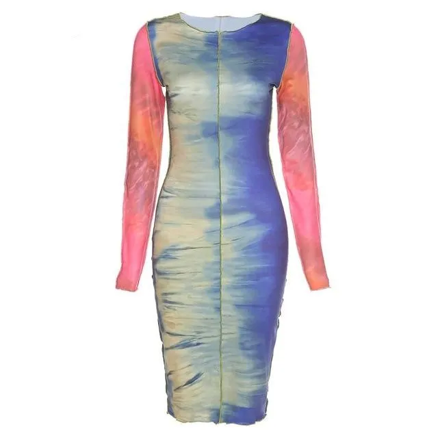 All The Vibe Tie Dye Midi Dress