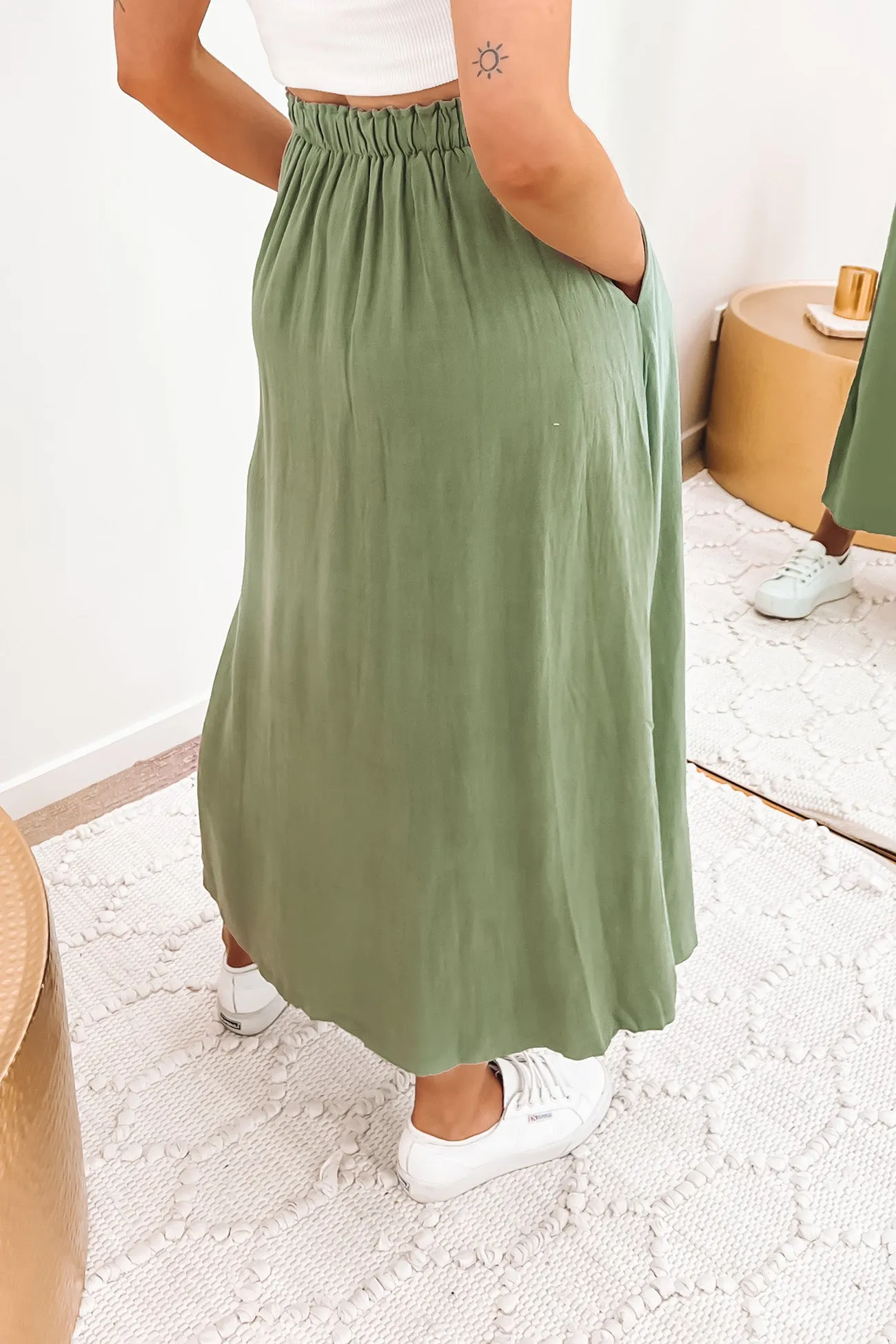 Annie Maxi Skirt Green