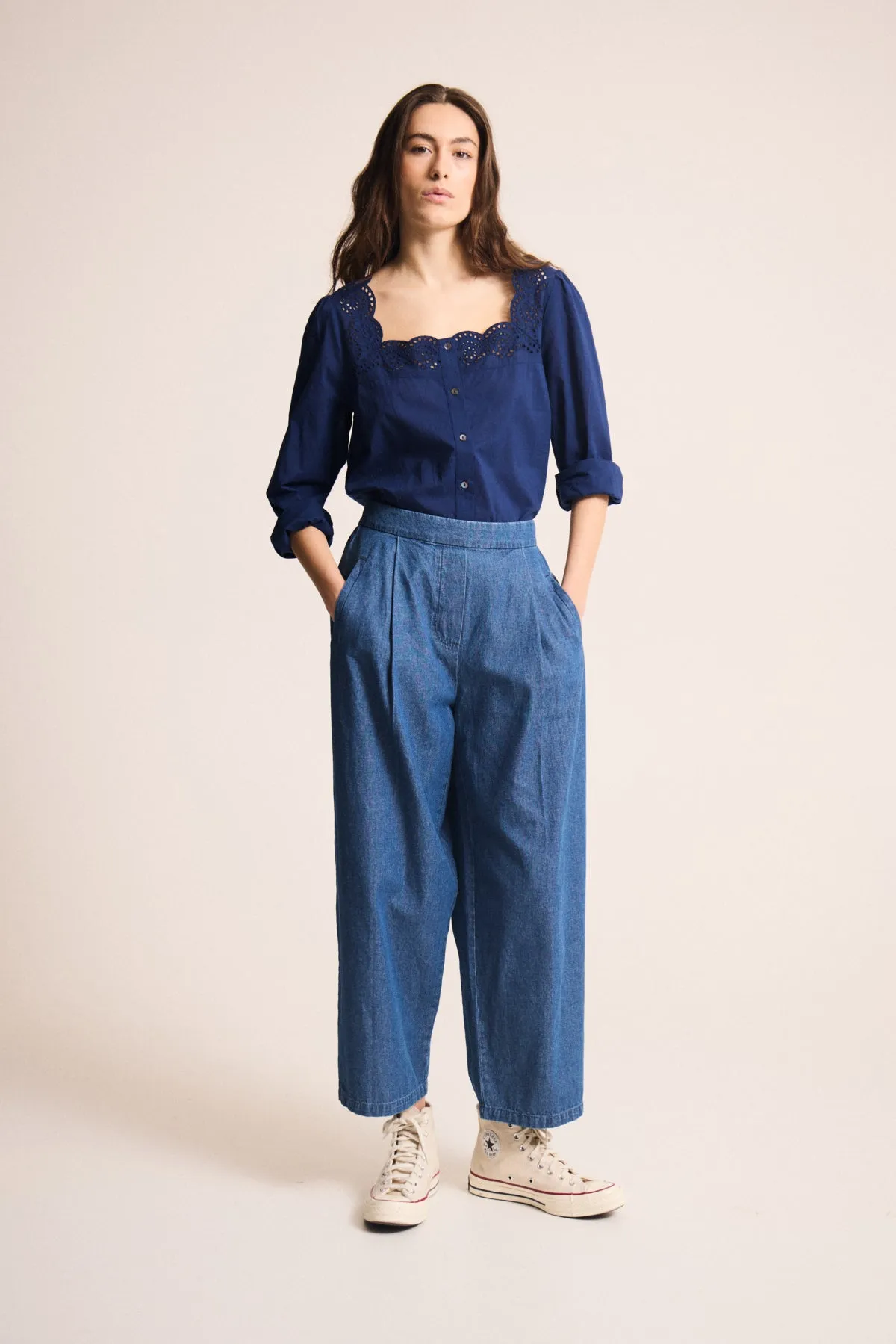 Archer Pants Washed Medium Blue