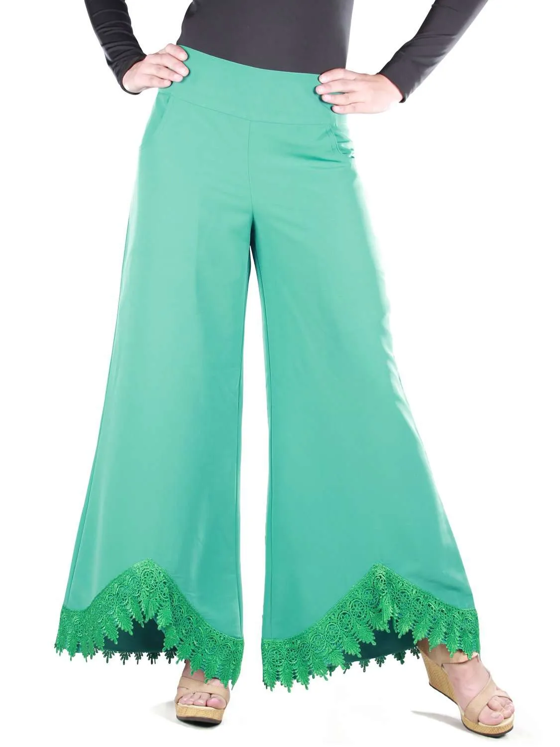 Ateefa Light Green Palazzo Pants