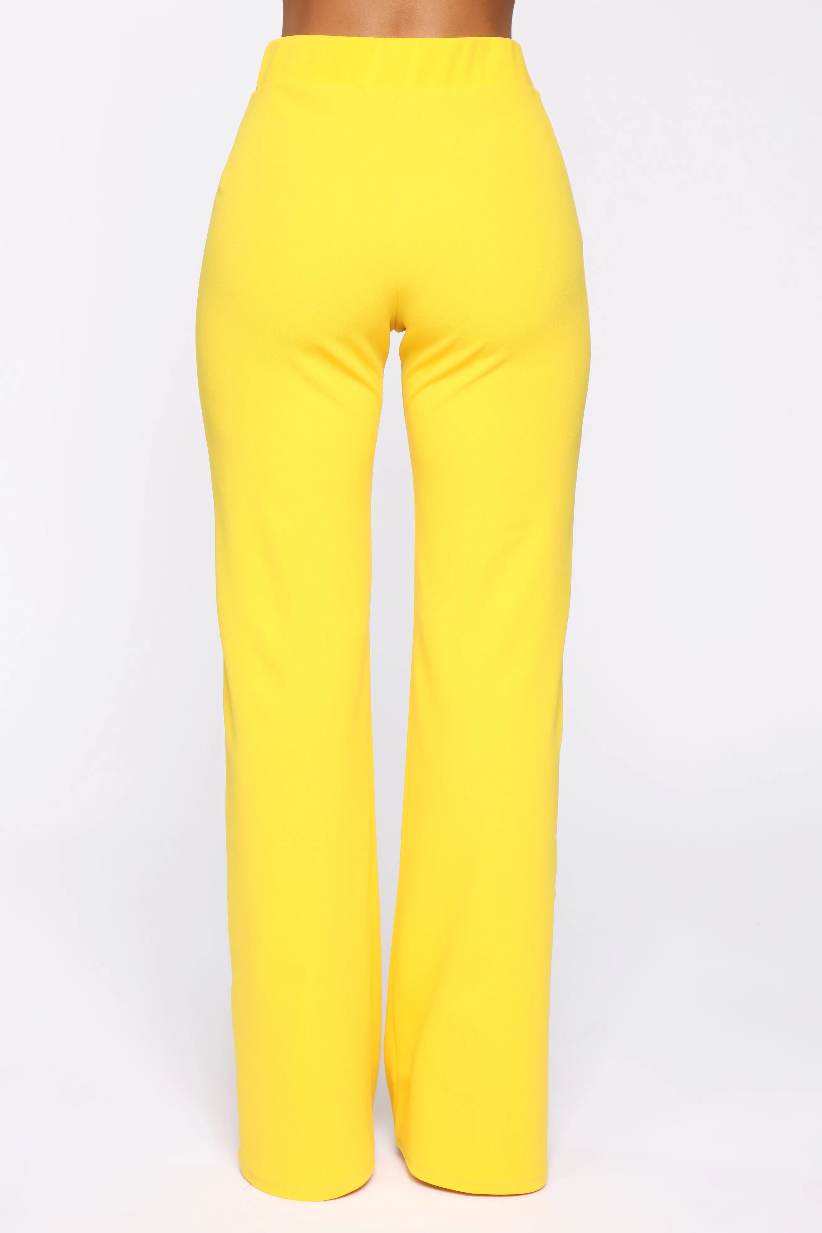 Bailey Button High Rise Pants - Yellow