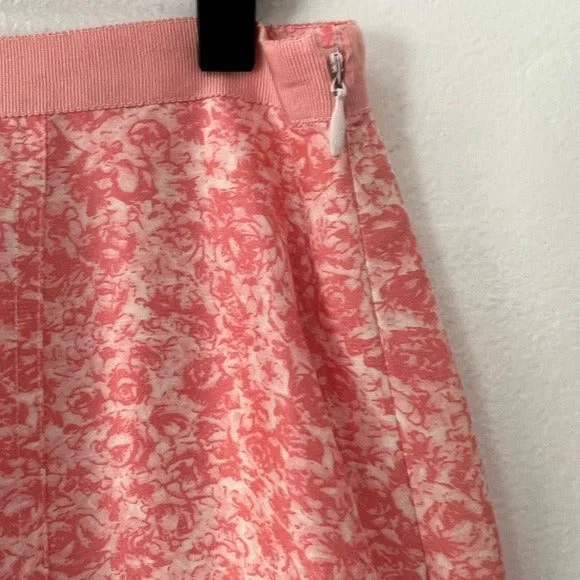 Banana Republic Floral Pleated Silk Skirt