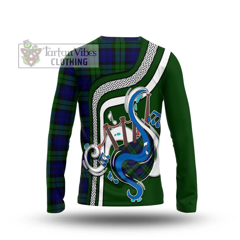 Bannatyne Tartan Long Sleeve T-Shirt with Epic Bagpipe Style