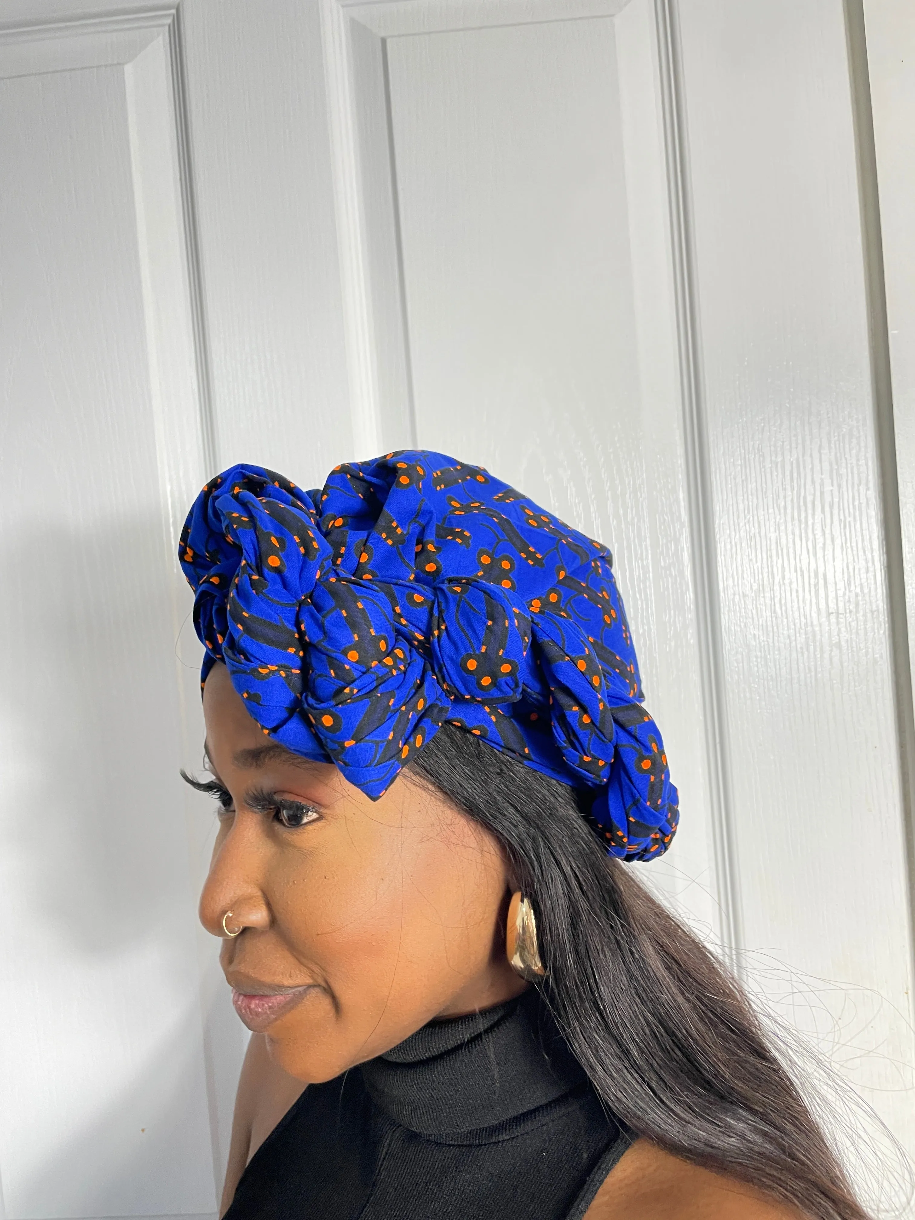 Barbie Blue Ankara Headwrap/Scarf