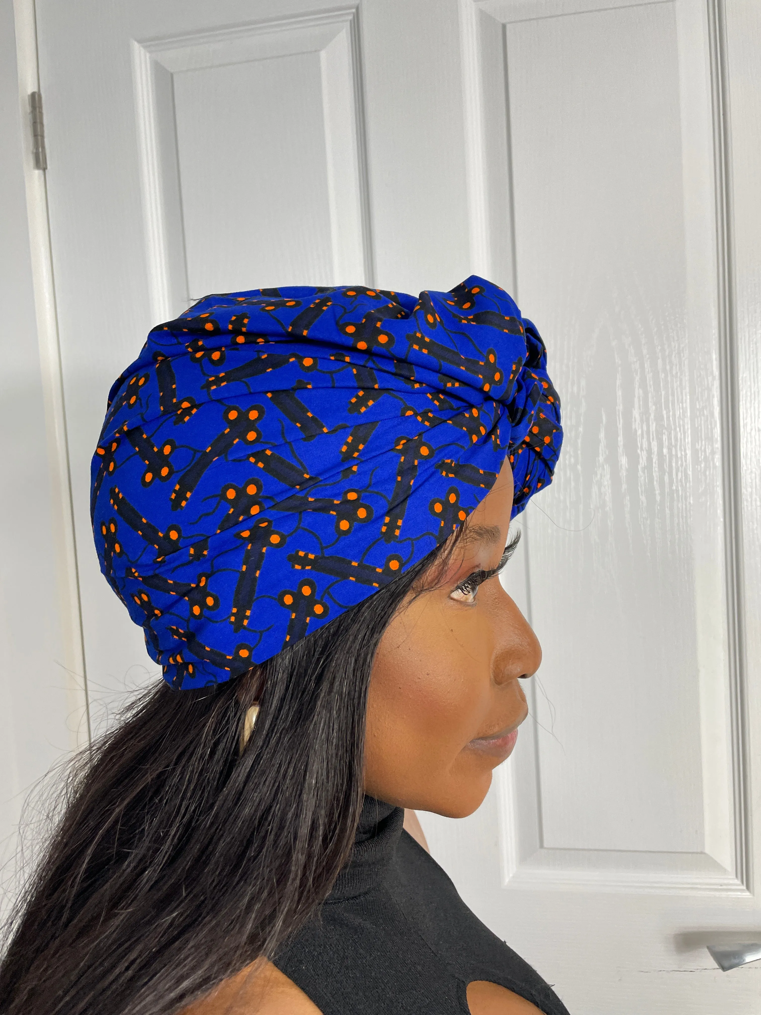 Barbie Blue Ankara Headwrap/Scarf