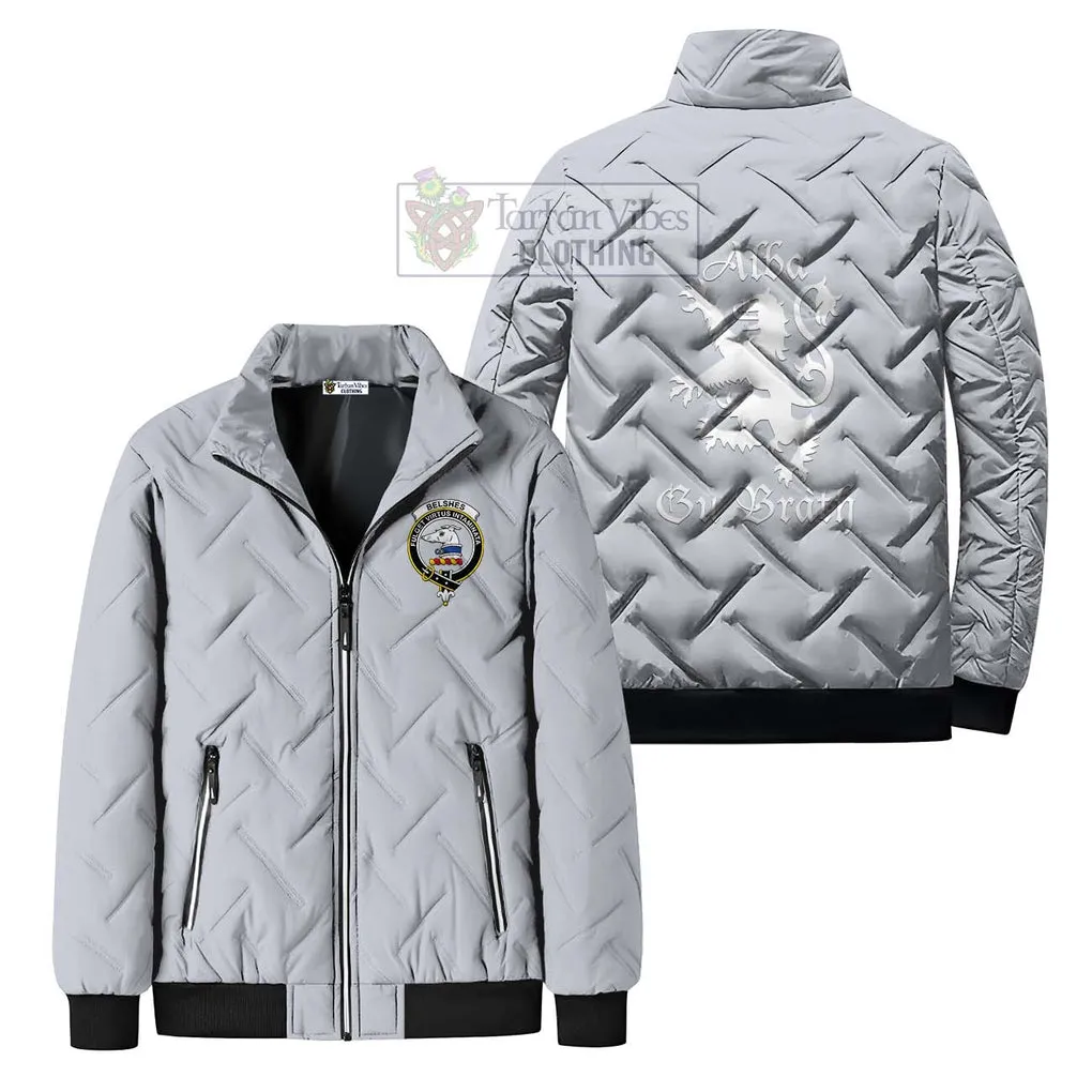 Belshes (Belsches) Family Crest Padded Cotton Jacket Lion Rampant Alba Gu Brath Style