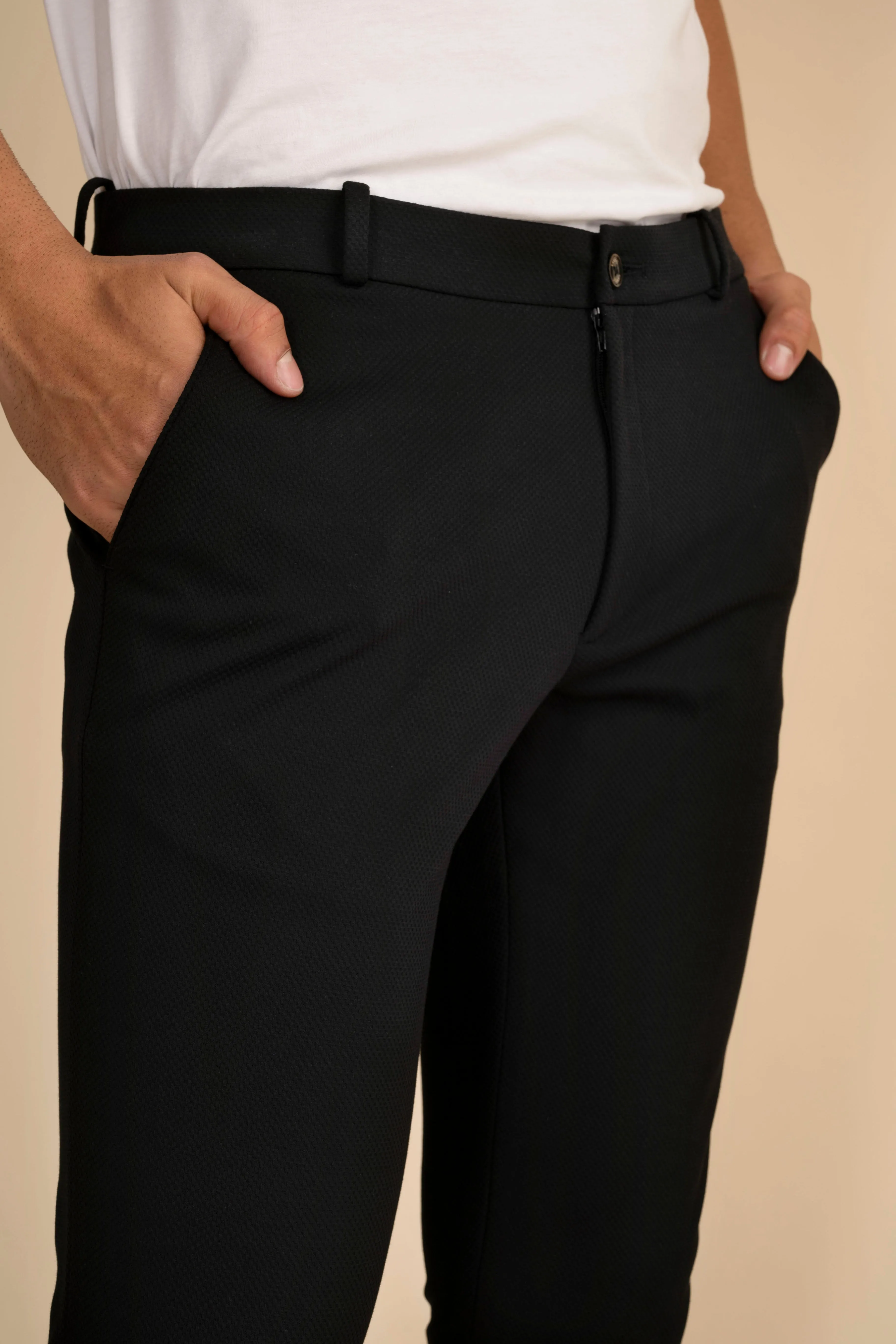 Black 4 Way Stretch Panda Pants