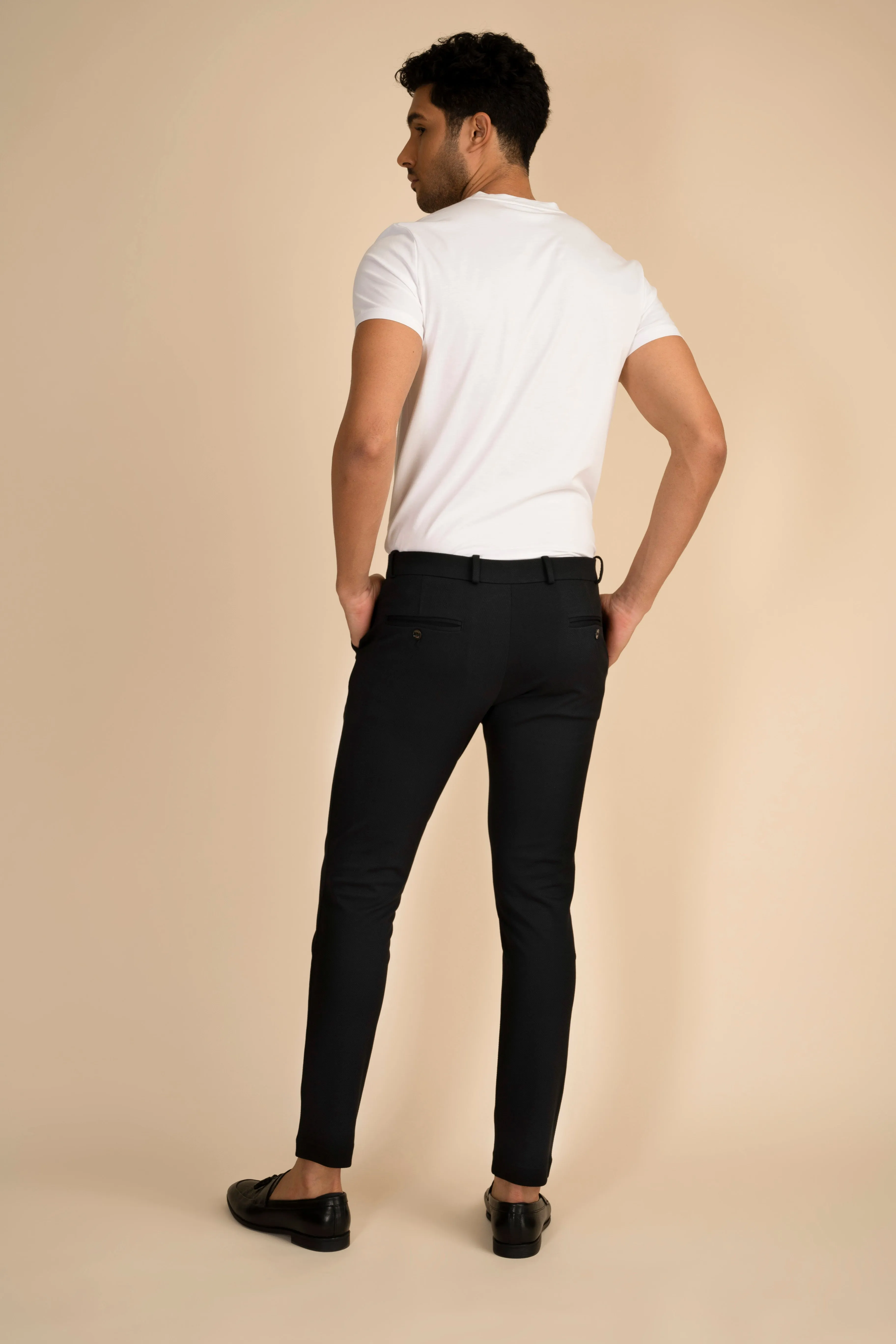 Black 4 Way Stretch Panda Pants