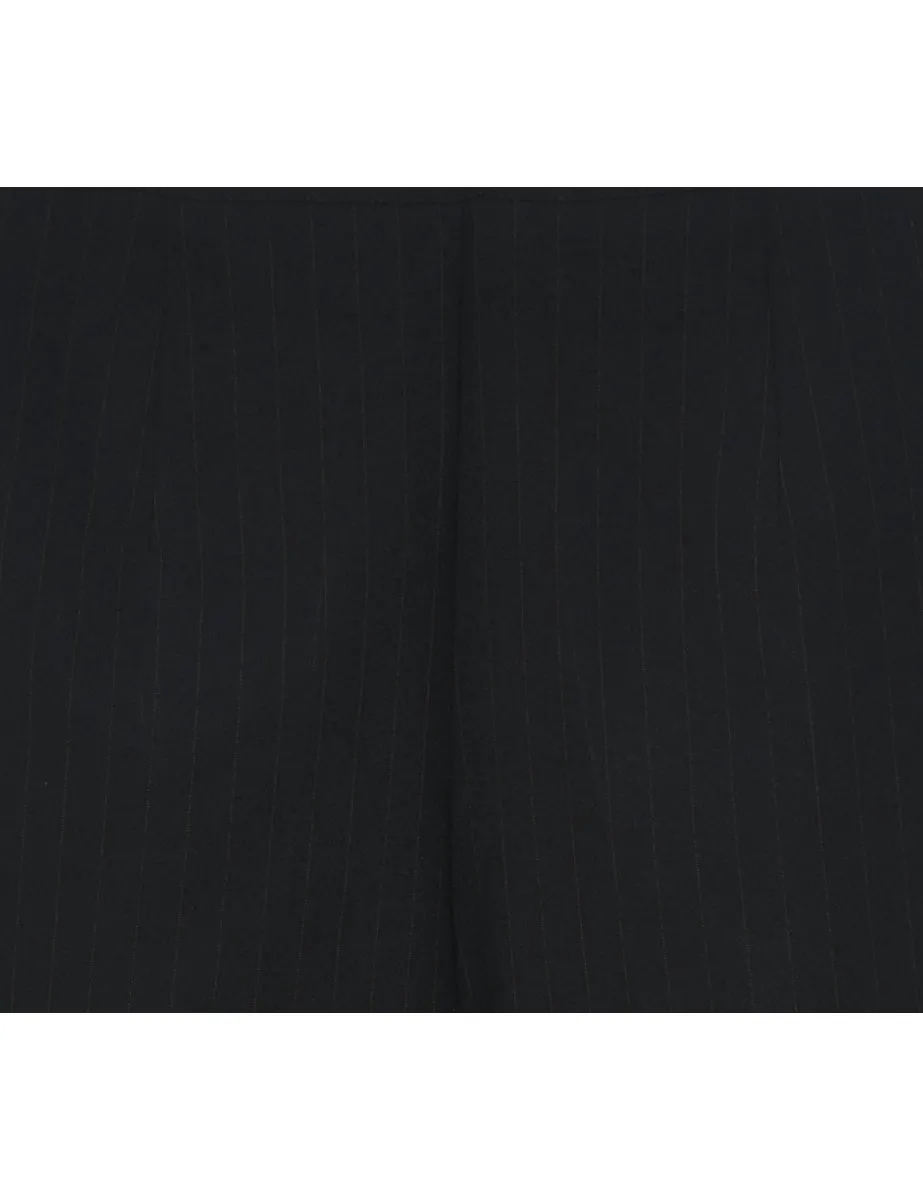 Black Pinstriped Trousers - W27 L30