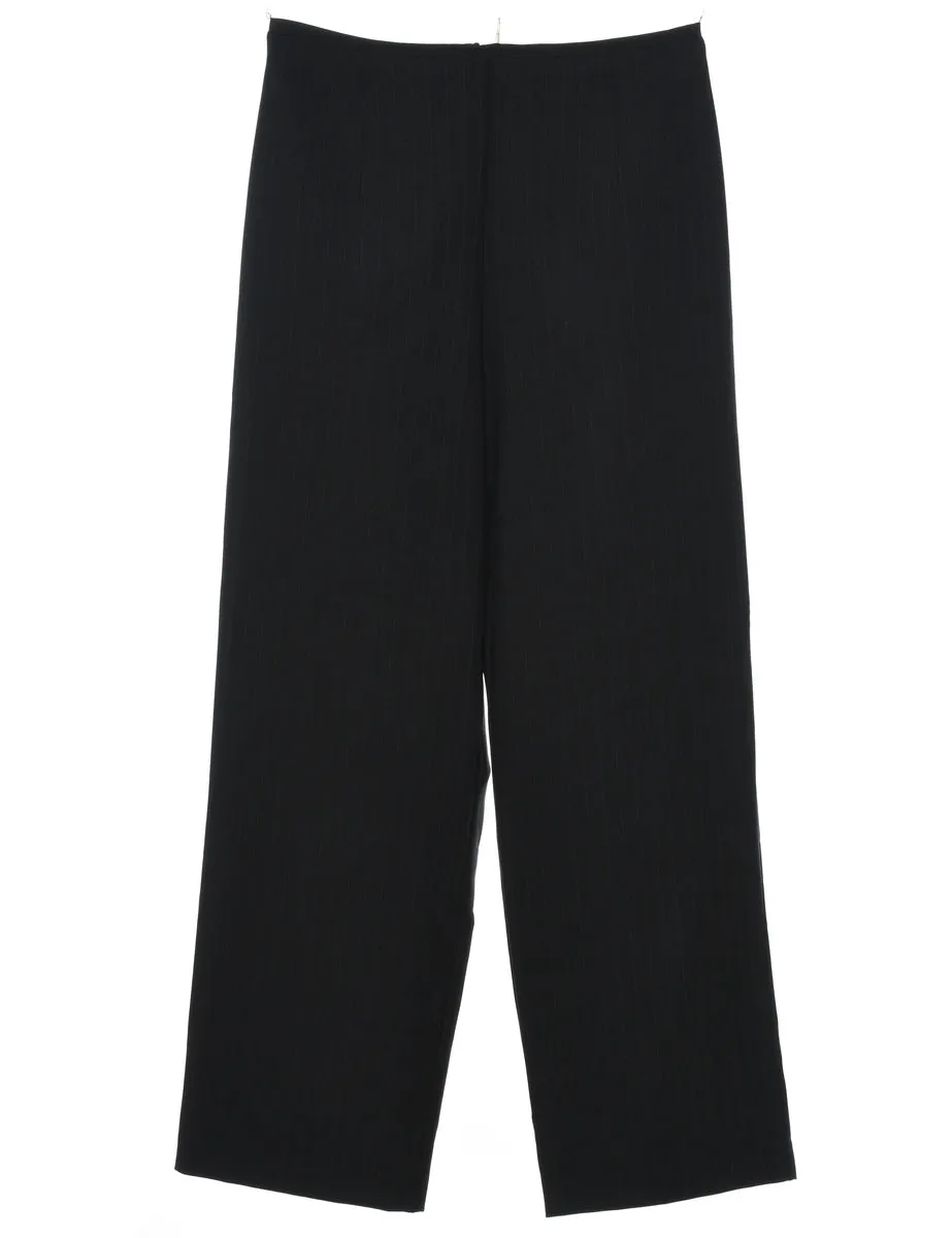 Black Pinstriped Trousers - W27 L30