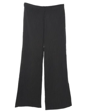 Black Pinstriped Y2K Trousers - W31 L31