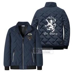 Blair Family Crest Padded Cotton Jacket Lion Rampant Alba Gu Brath Style