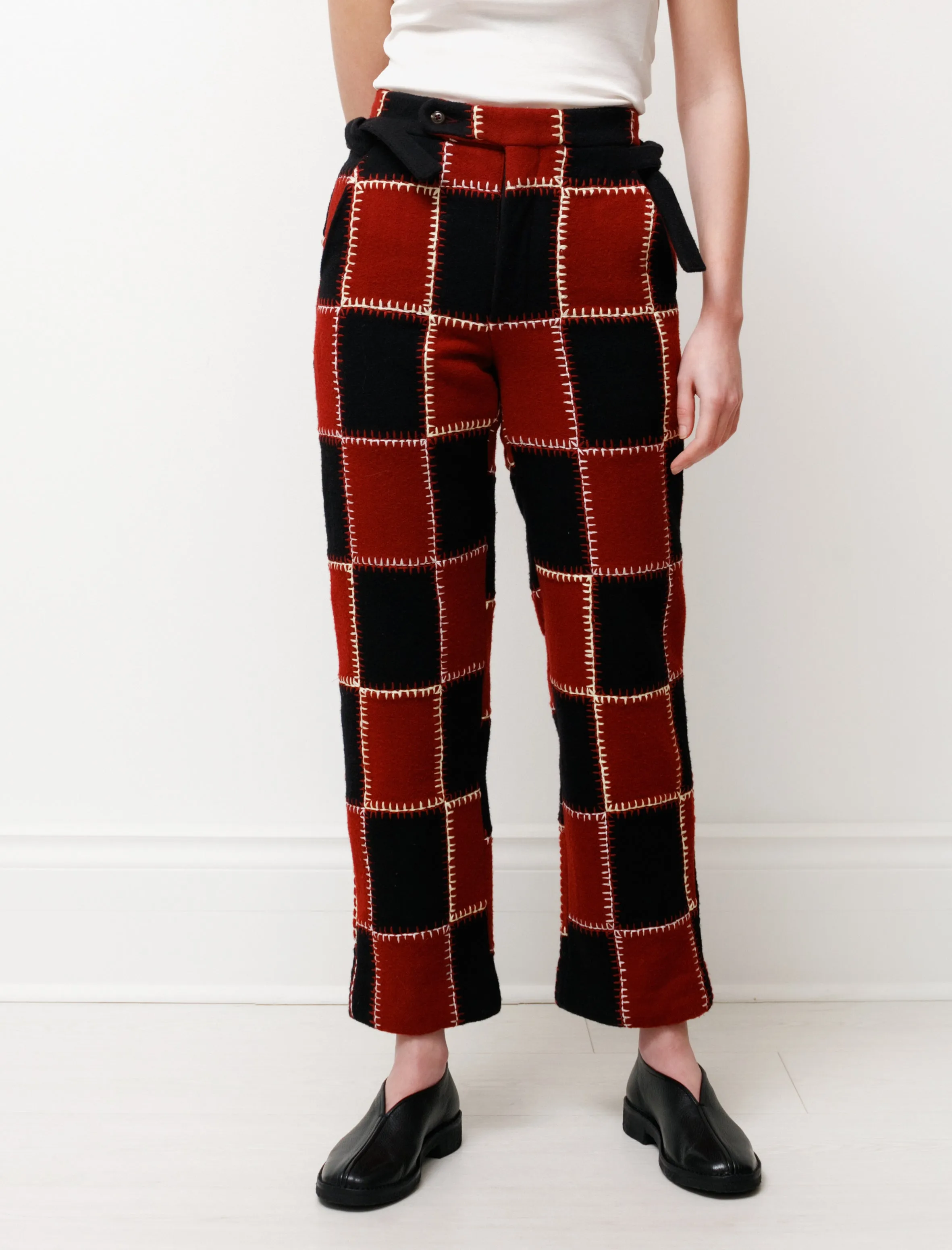 Blanket Stitch Quilt Trousers