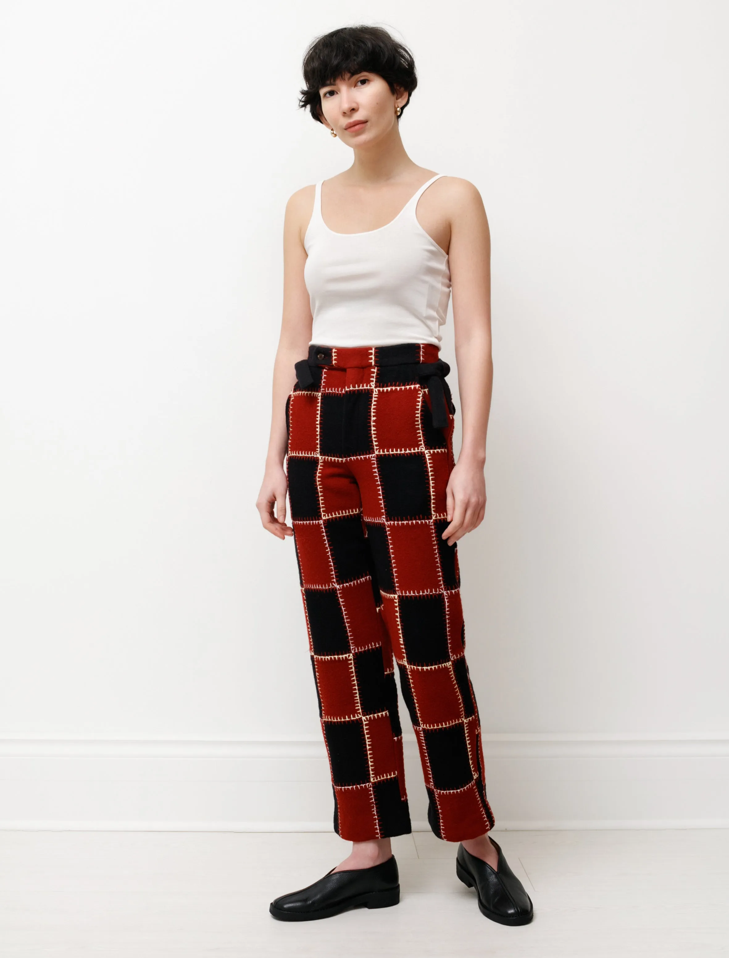 Blanket Stitch Quilt Trousers