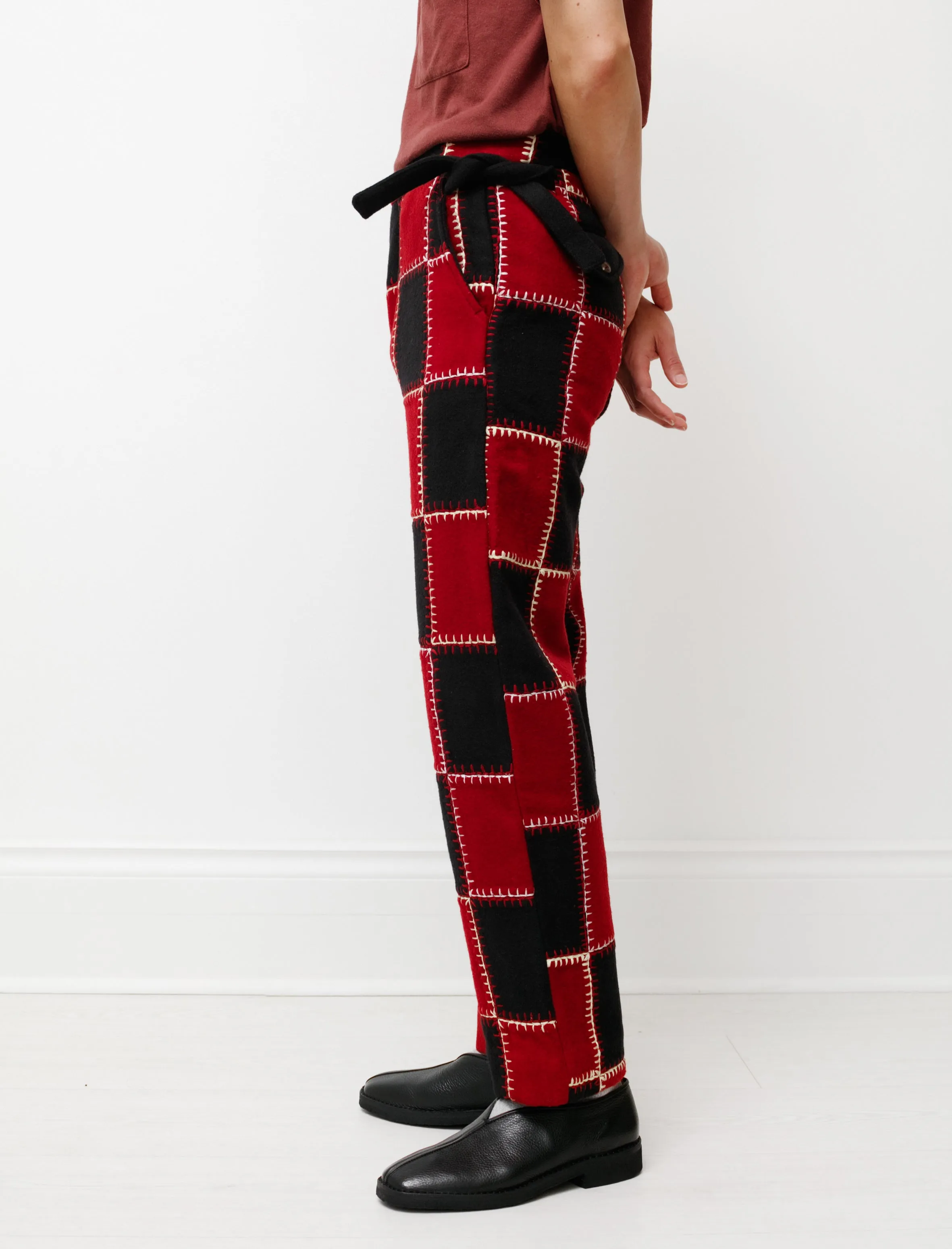 Blanket Stitch Quilt Trousers