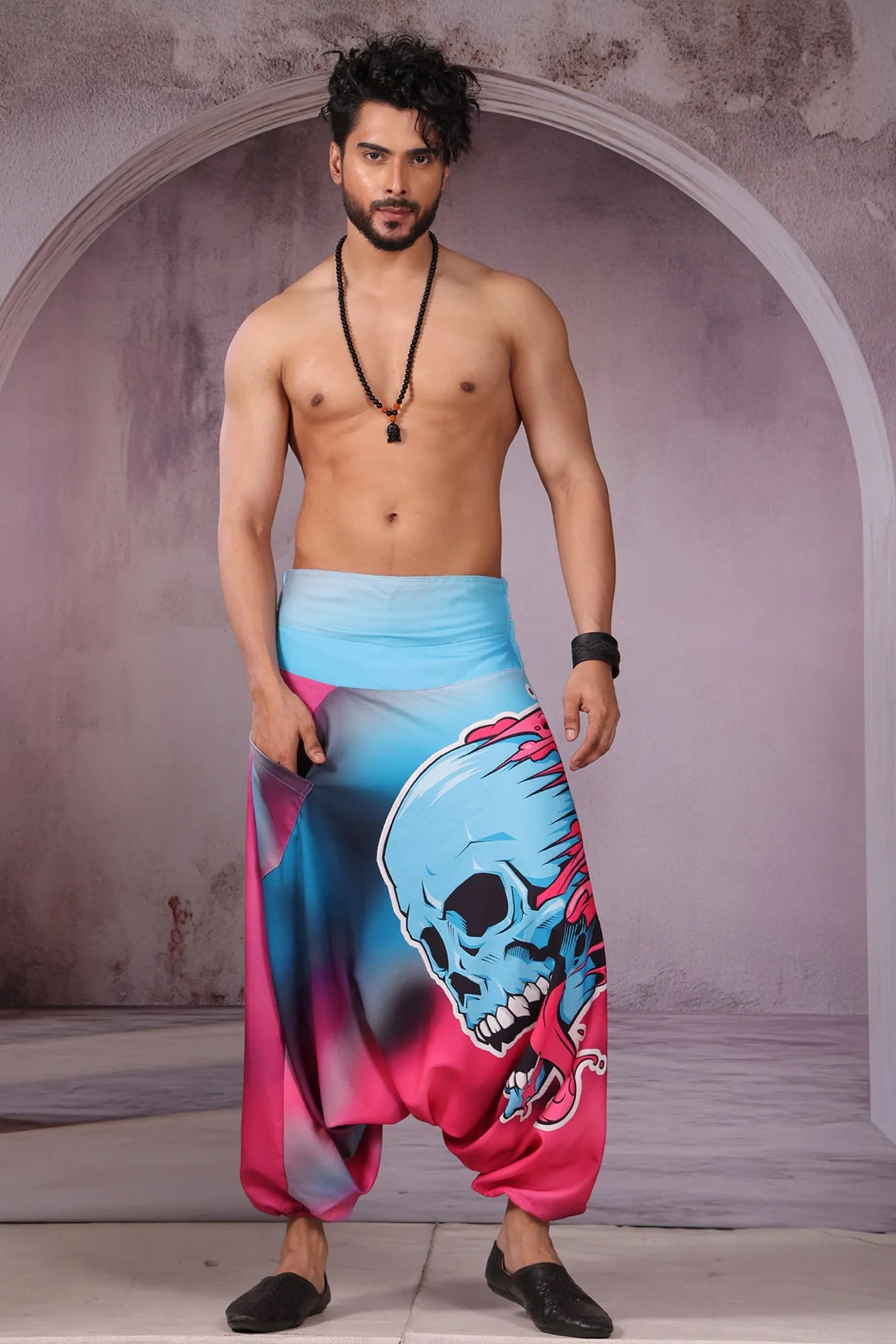 Blue Skull Unisex Harem Pant