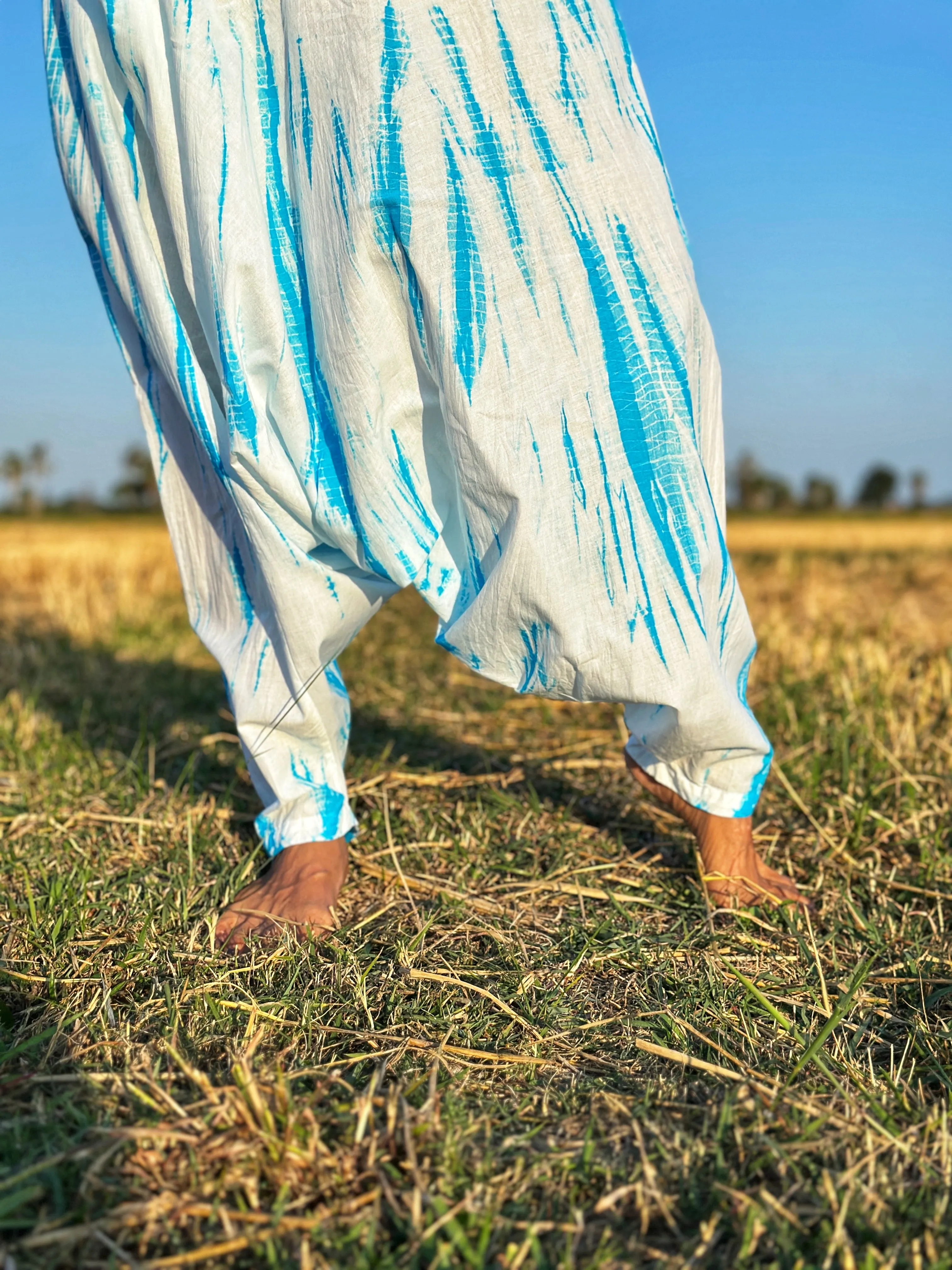 Blue Tie Dye Harem Pants