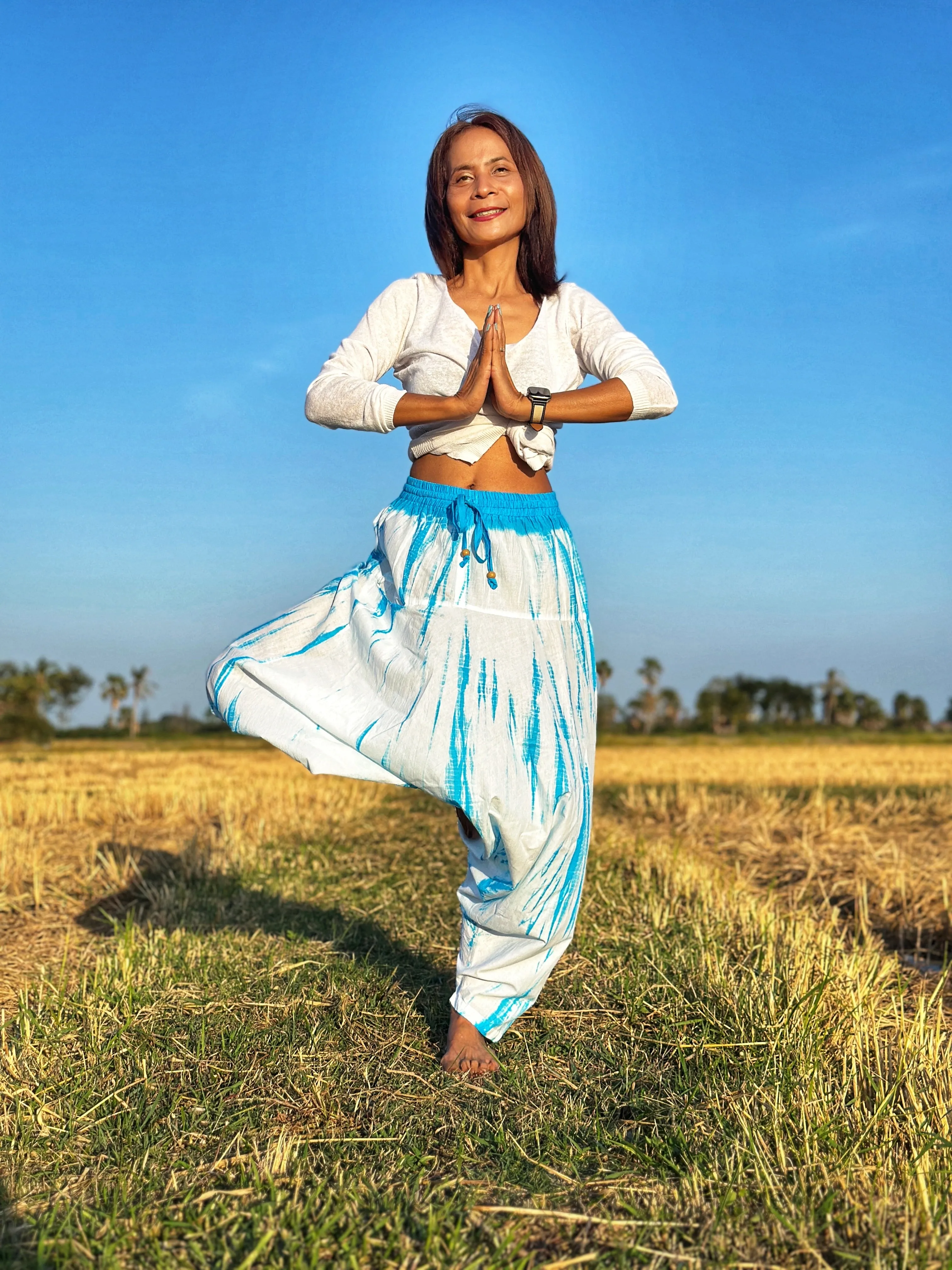 Blue Tie Dye Harem Pants