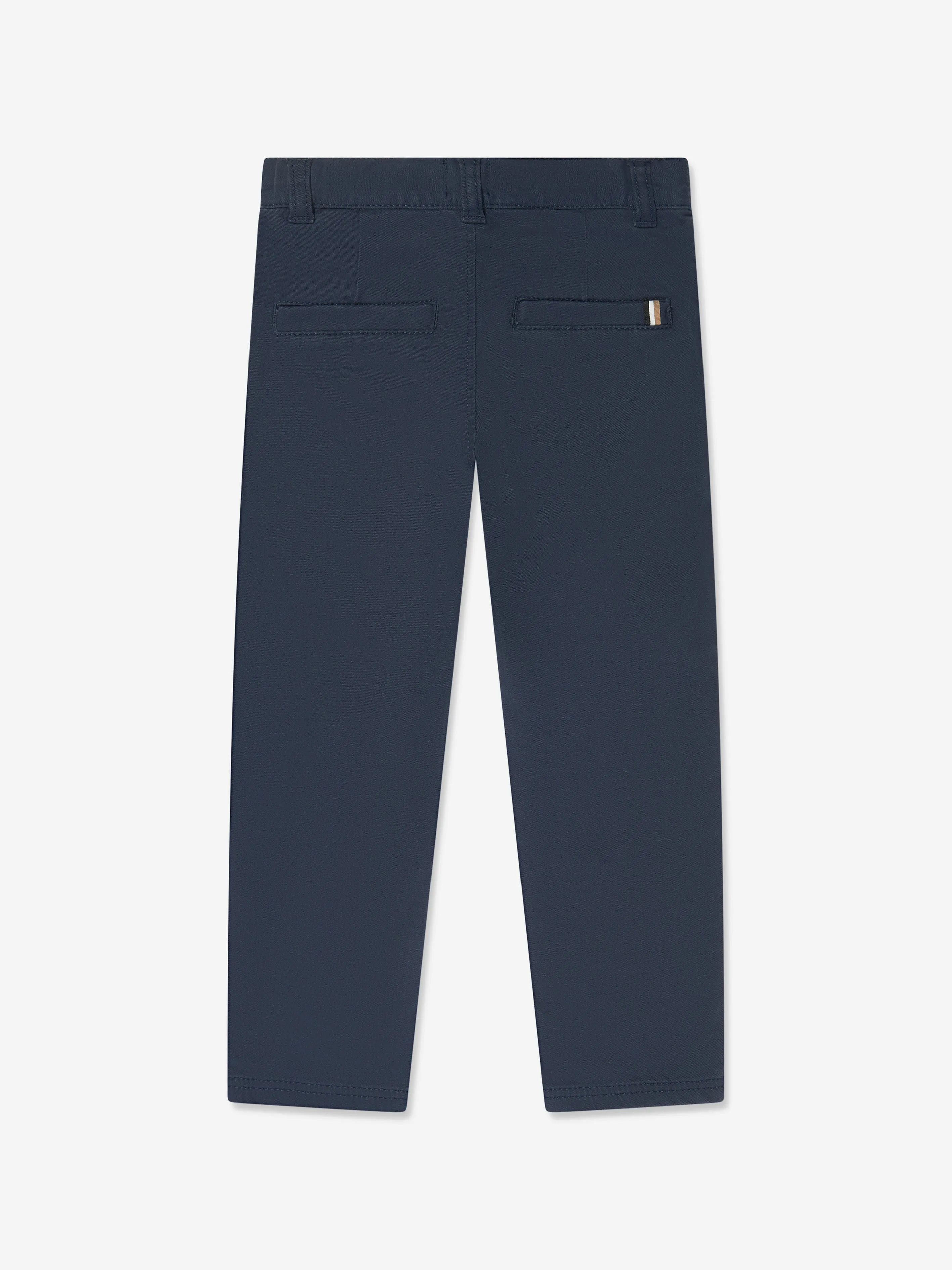 BOSS Boys Slim Fit Trousers in Navy