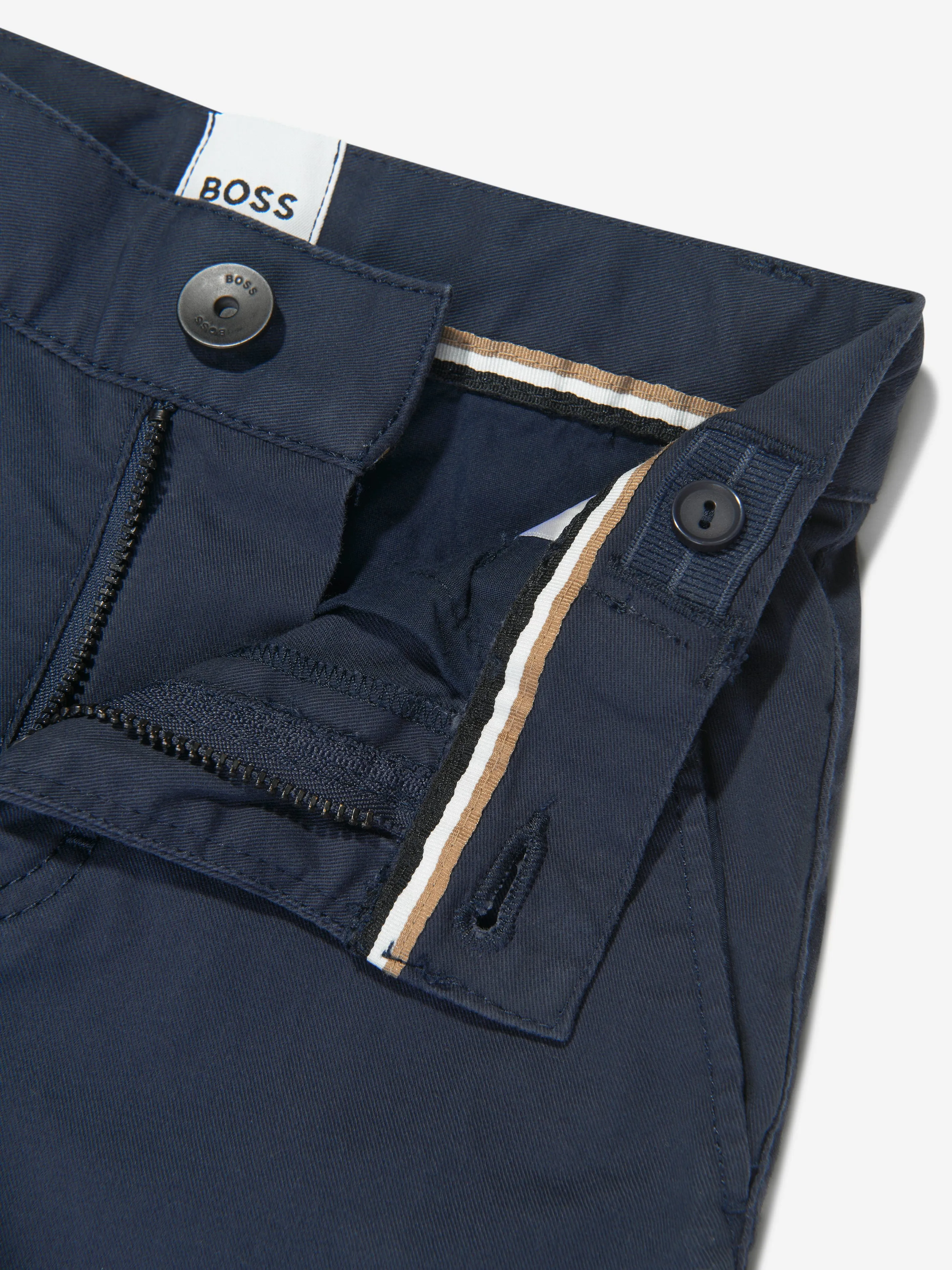 BOSS Boys Slim Fit Trousers in Navy