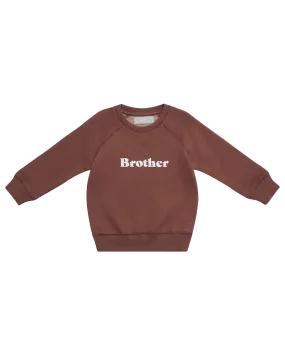 Boys Brother Sweatshirt in Hot Chocolate