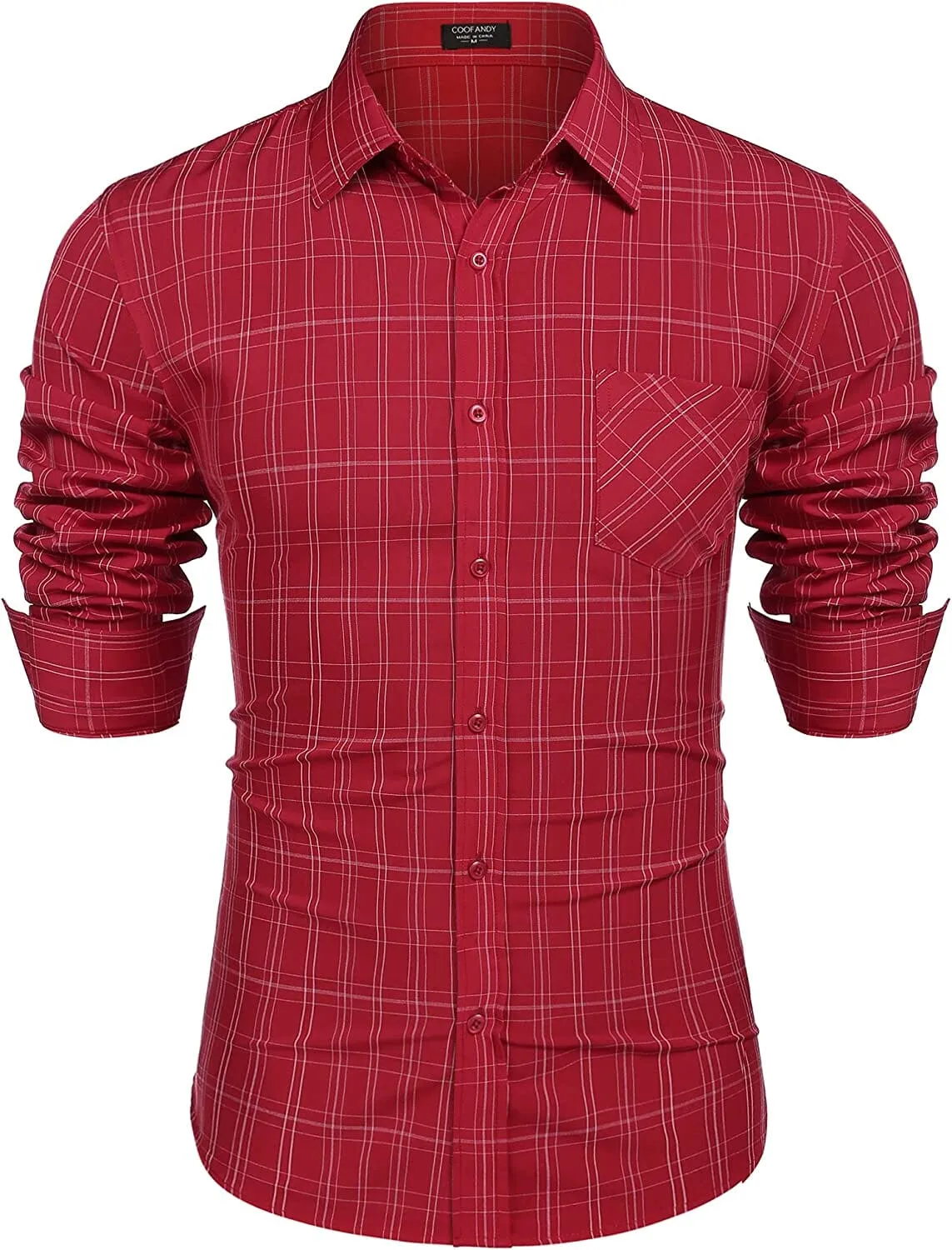 Business Button Up Plaid Shirts (US Only)