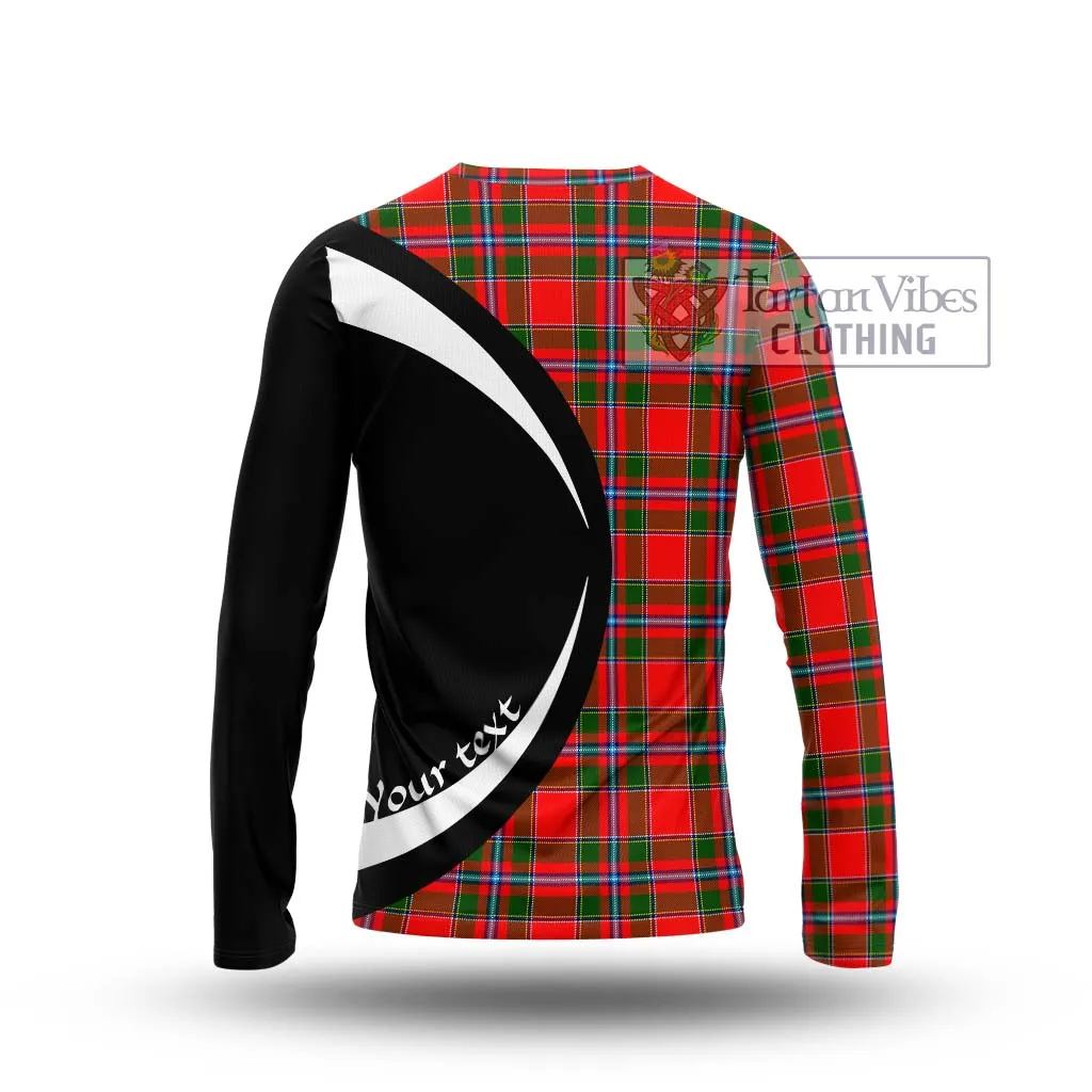 Butter Tartan Long Sleeve T-Shirt with Family Crest Circle Style