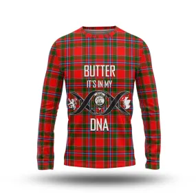 Butter Tartan Long Sleeve T-Shirt with Family Crest DNA In Me Style