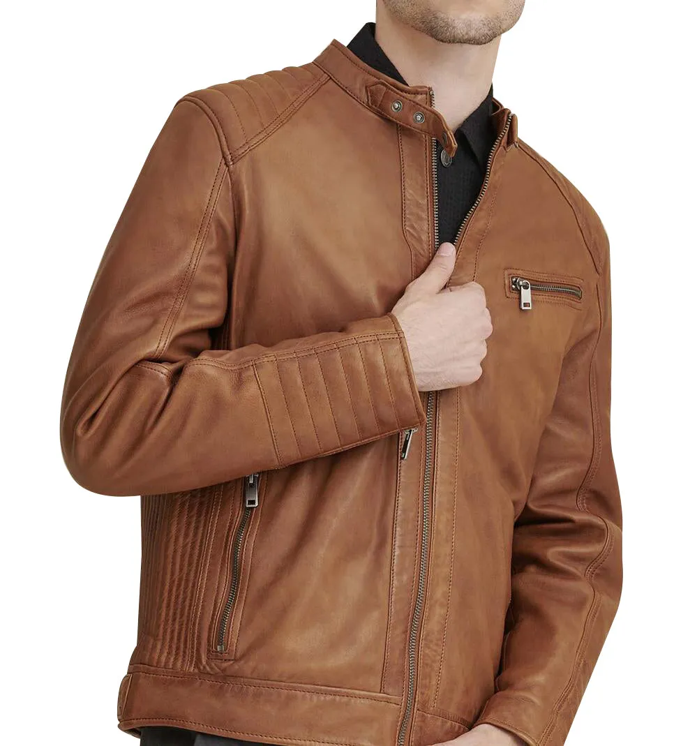 Caleb Quilted Leather Jacket