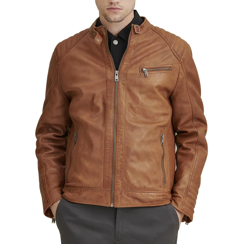 Caleb Quilted Leather Jacket