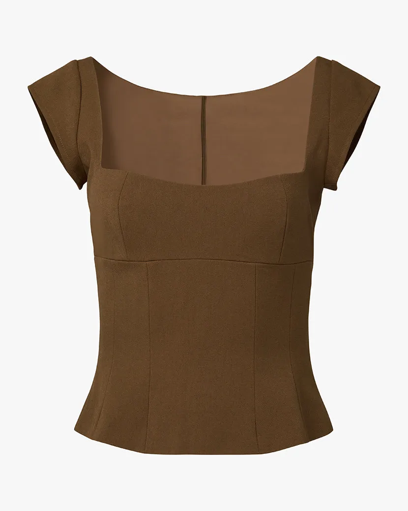 Cap Sleeve Corset Top