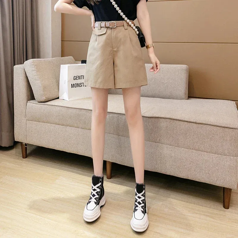 Casual Workwear Women's Suit Shorts 2024 New Solid Minimalism Summer Trousers Shorts