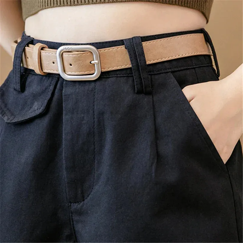 Casual Workwear Women's Suit Shorts 2024 New Solid Minimalism Summer Trousers Shorts