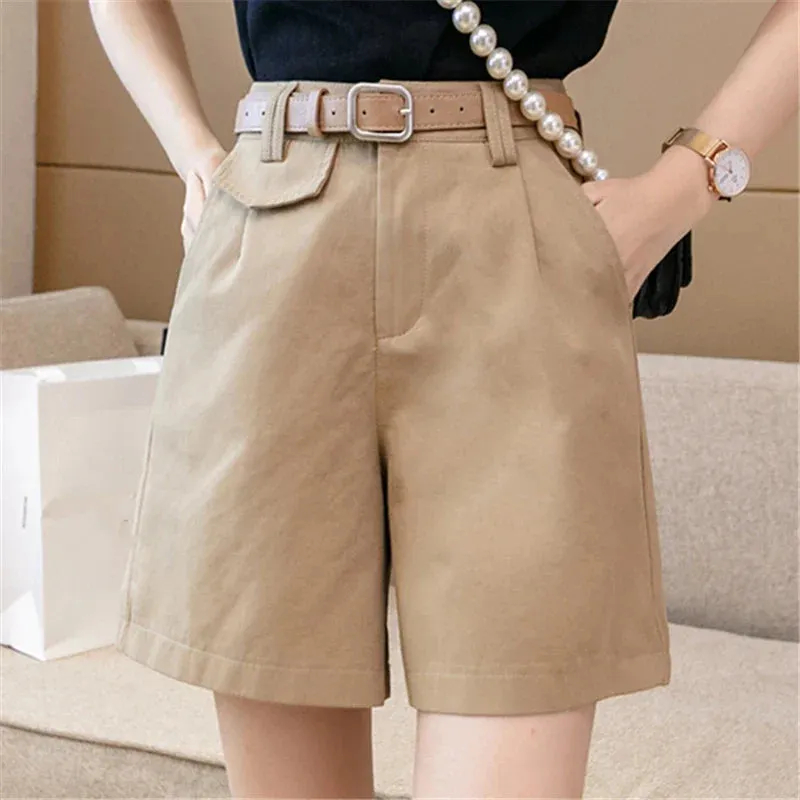 Casual Workwear Women's Suit Shorts 2024 New Solid Minimalism Summer Trousers Shorts