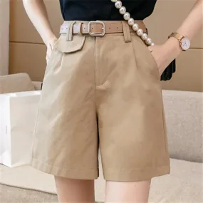 Casual Workwear Women's Suit Shorts 2024 New Solid Minimalism Summer Trousers Shorts