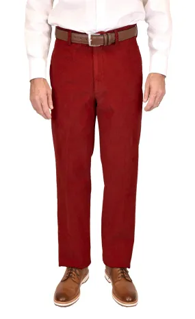 Charleston Khakis 12 Wale Corduroy, Terracotta<br>Flat Front<br>Regular Rise