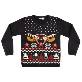 Christmas LED Light Up Navy Sloth Jumper - 2-4 Years