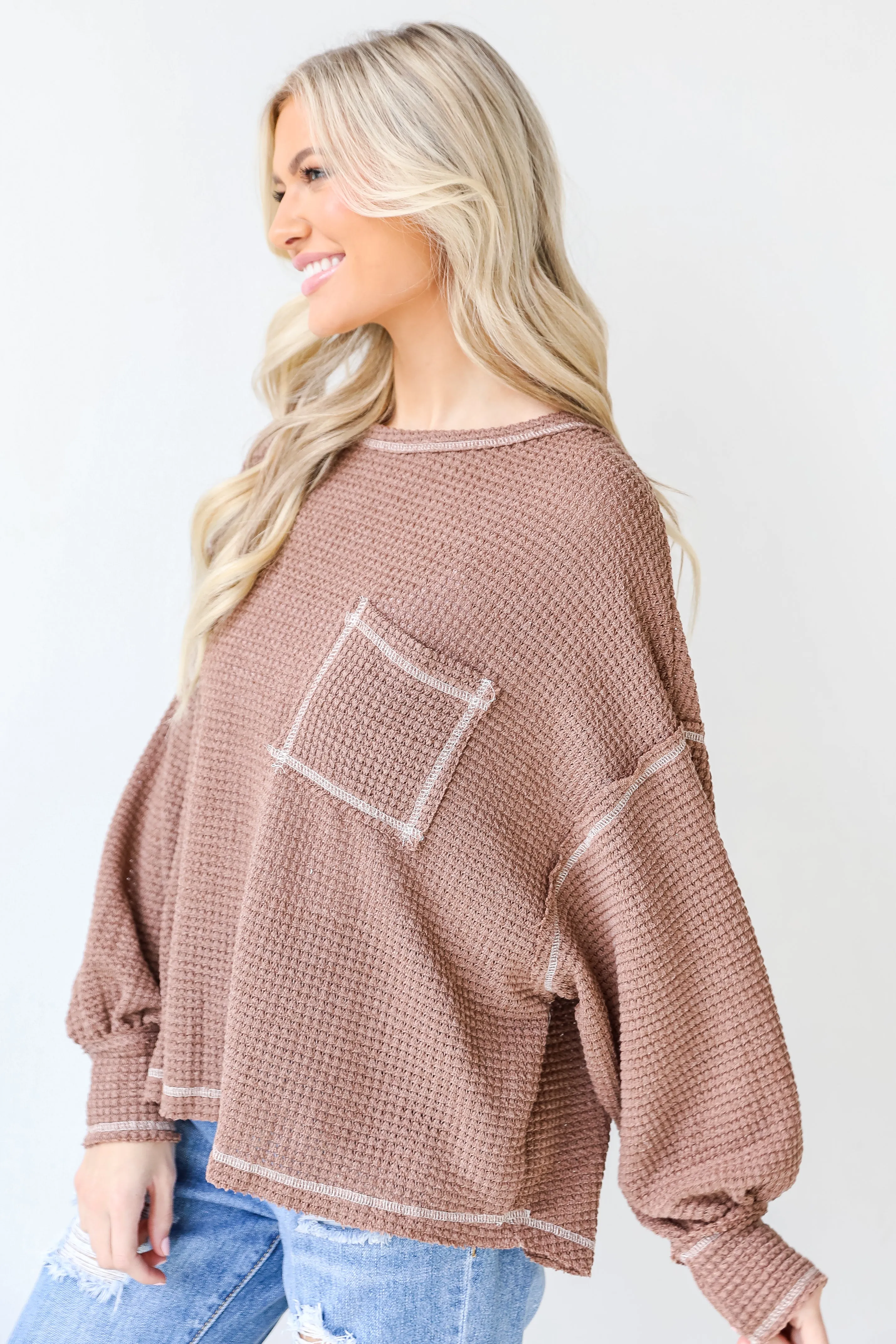 Cold Days Waffle Knit Top