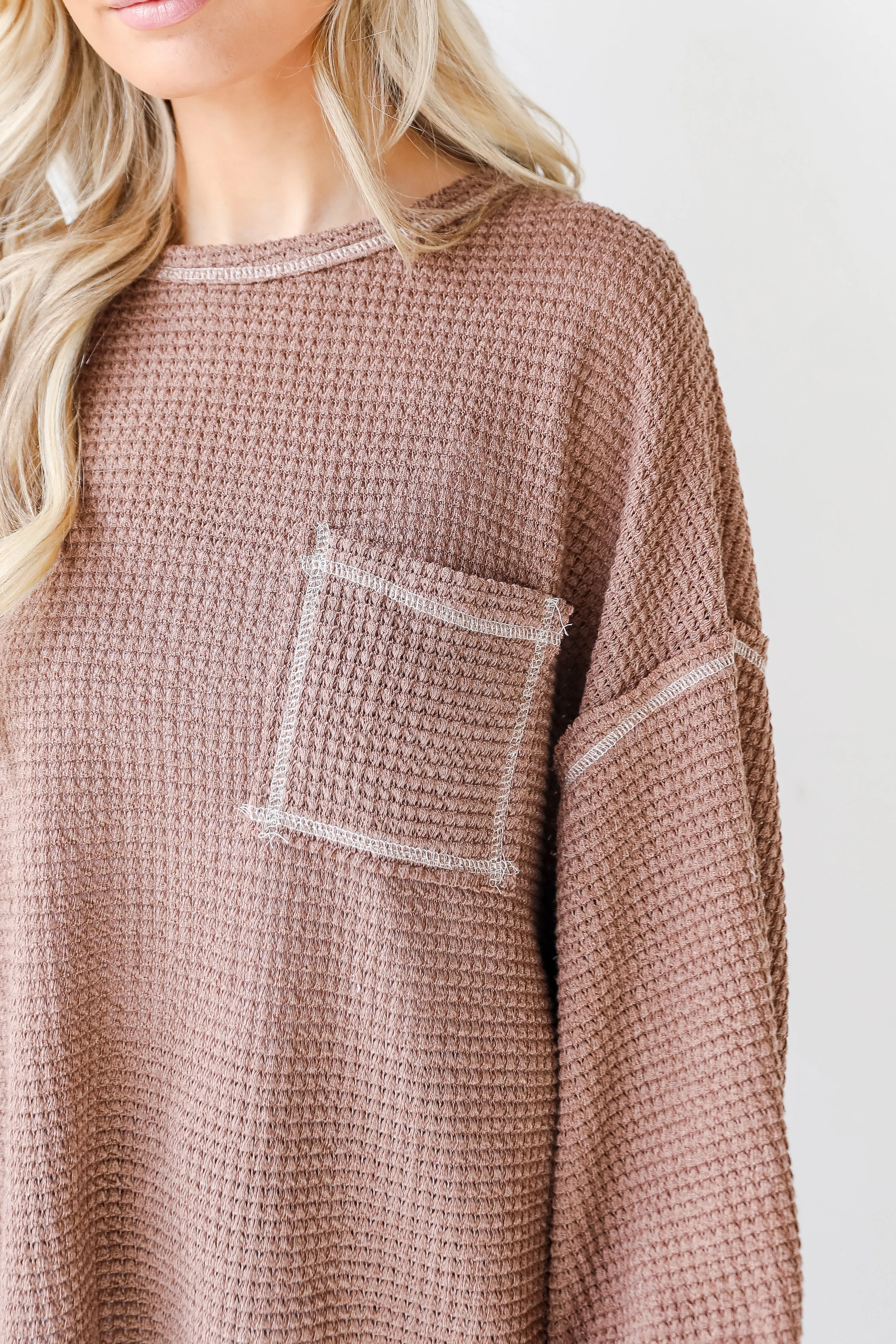 Cold Days Waffle Knit Top