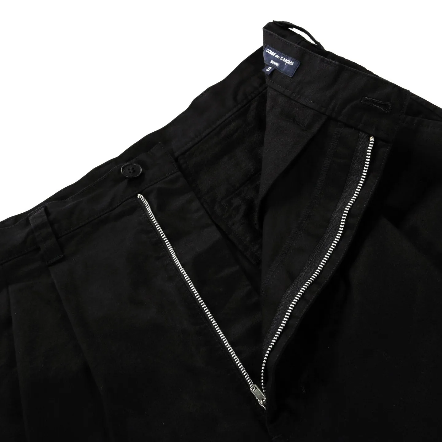 COMME DES GARCONS HOMME P010 CROPPED WIDE PANT BLACK