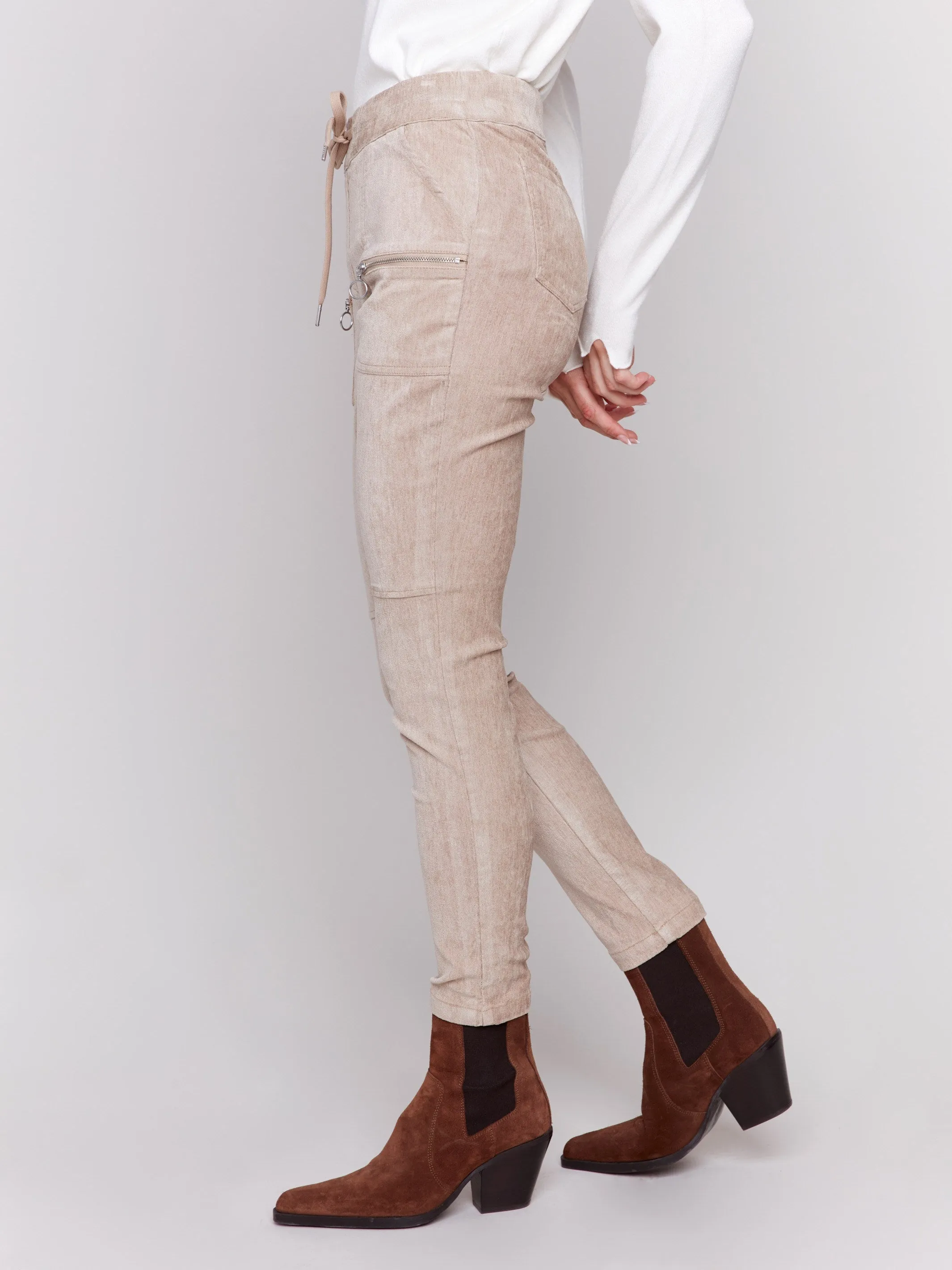 Corduroy Jogger Pants - Almond