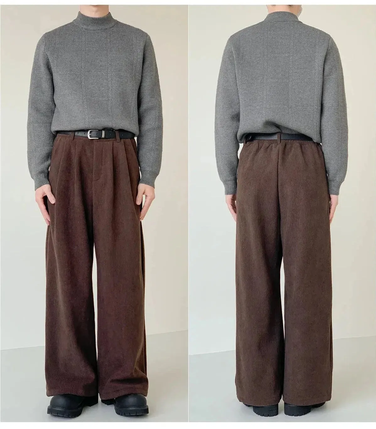 Corduroy Velvet Wide-leg Pants