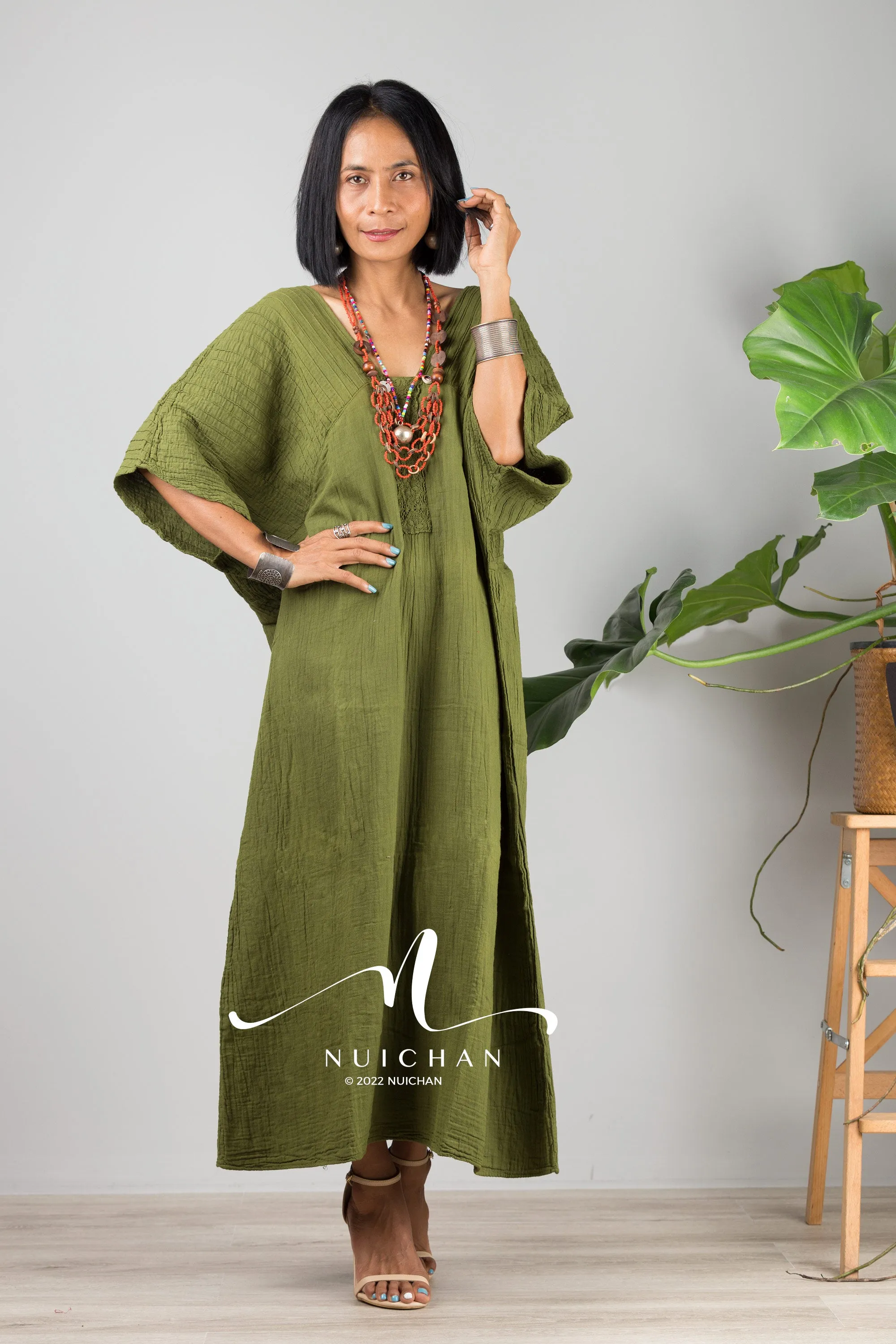 cotton kaftan dress